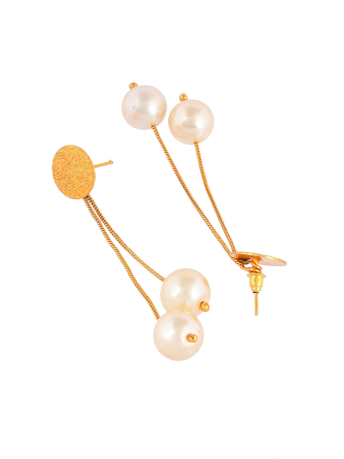 Gold Plated Pearl Drop Earrings