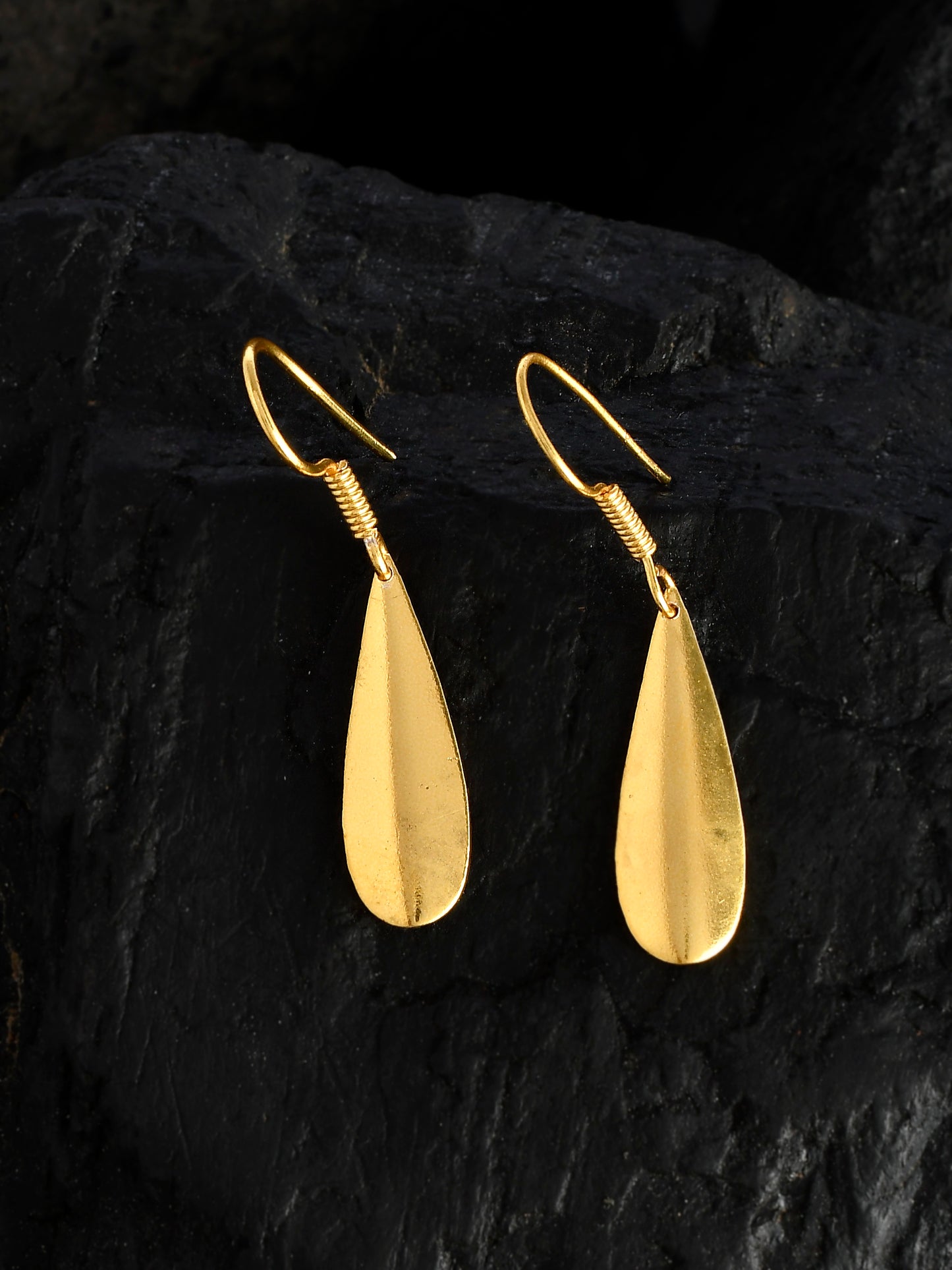 Gold Plated Leaf Drop Earrings for Women Online
