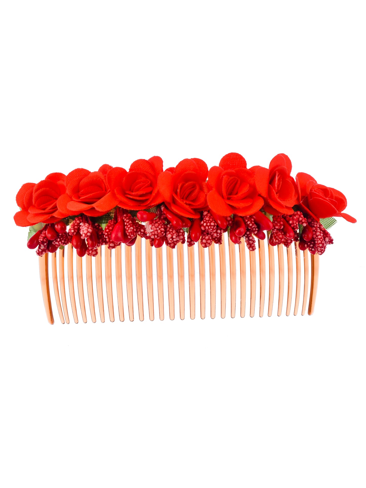 Red Floral Handcrafed Hair Accessory