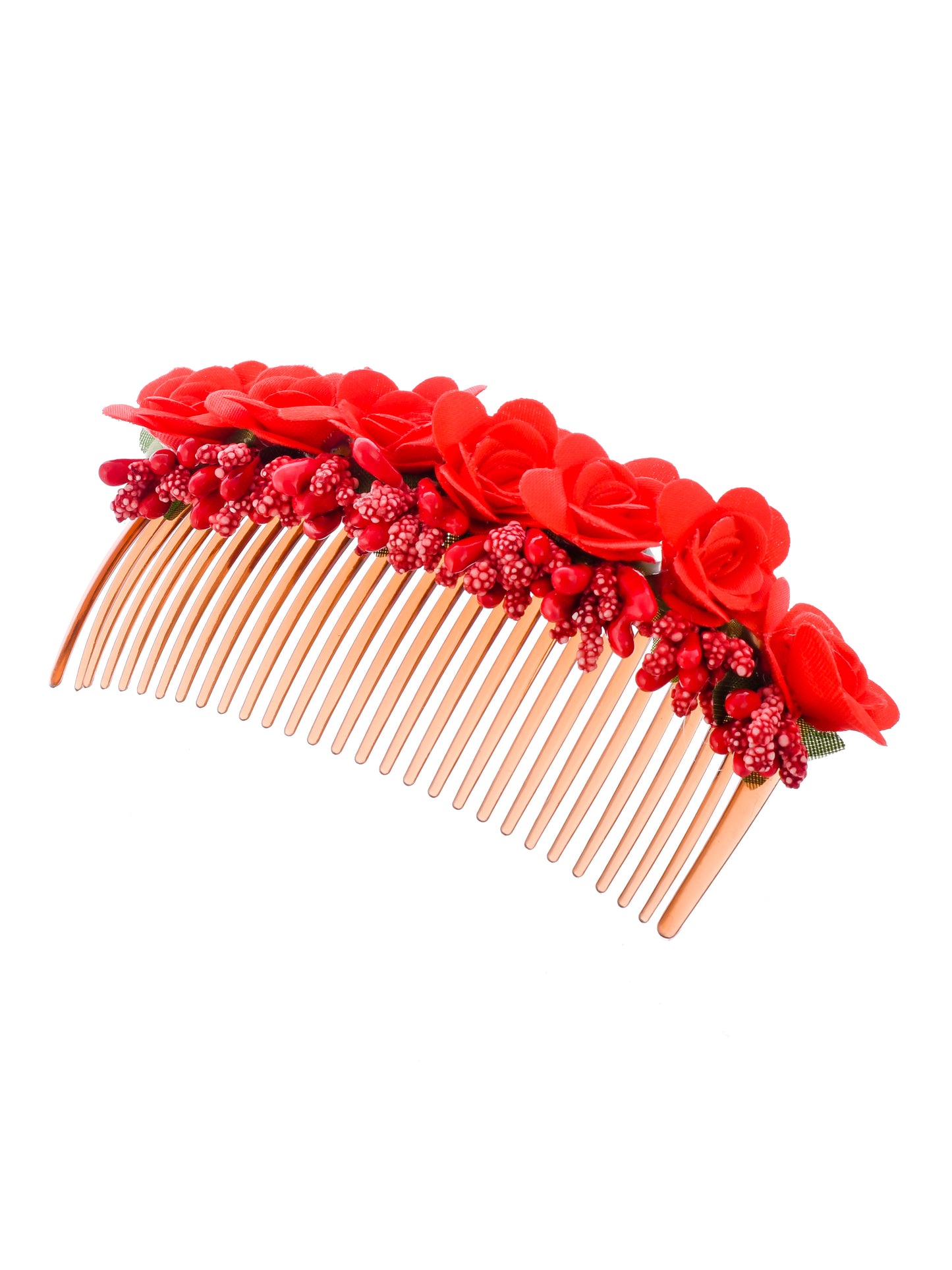 Red Floral Handcrafed Hair Accessory