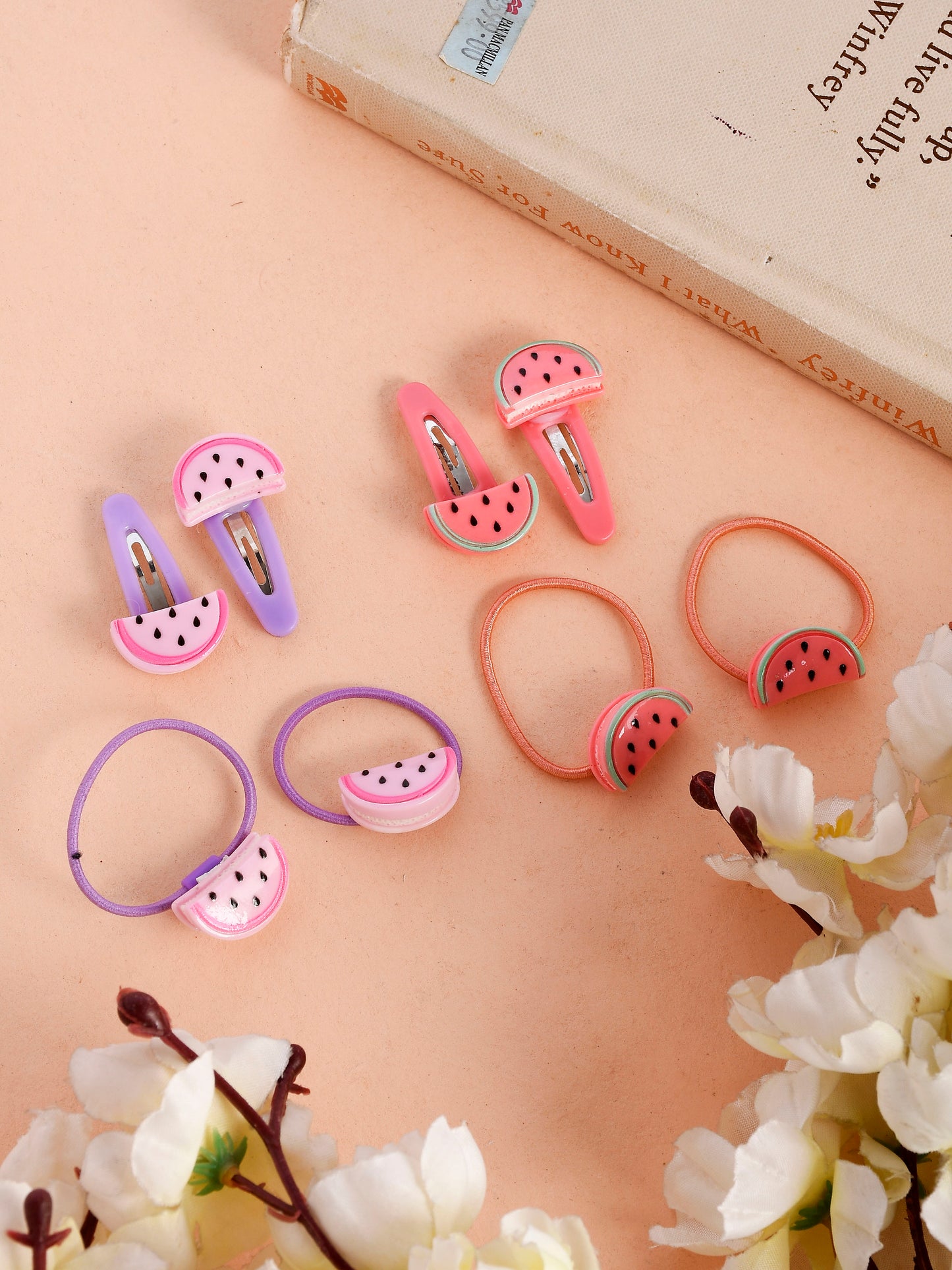 Set of 8 Watermelon Hair Accessory Set Online at Silvermerc | SBHA24C ...
