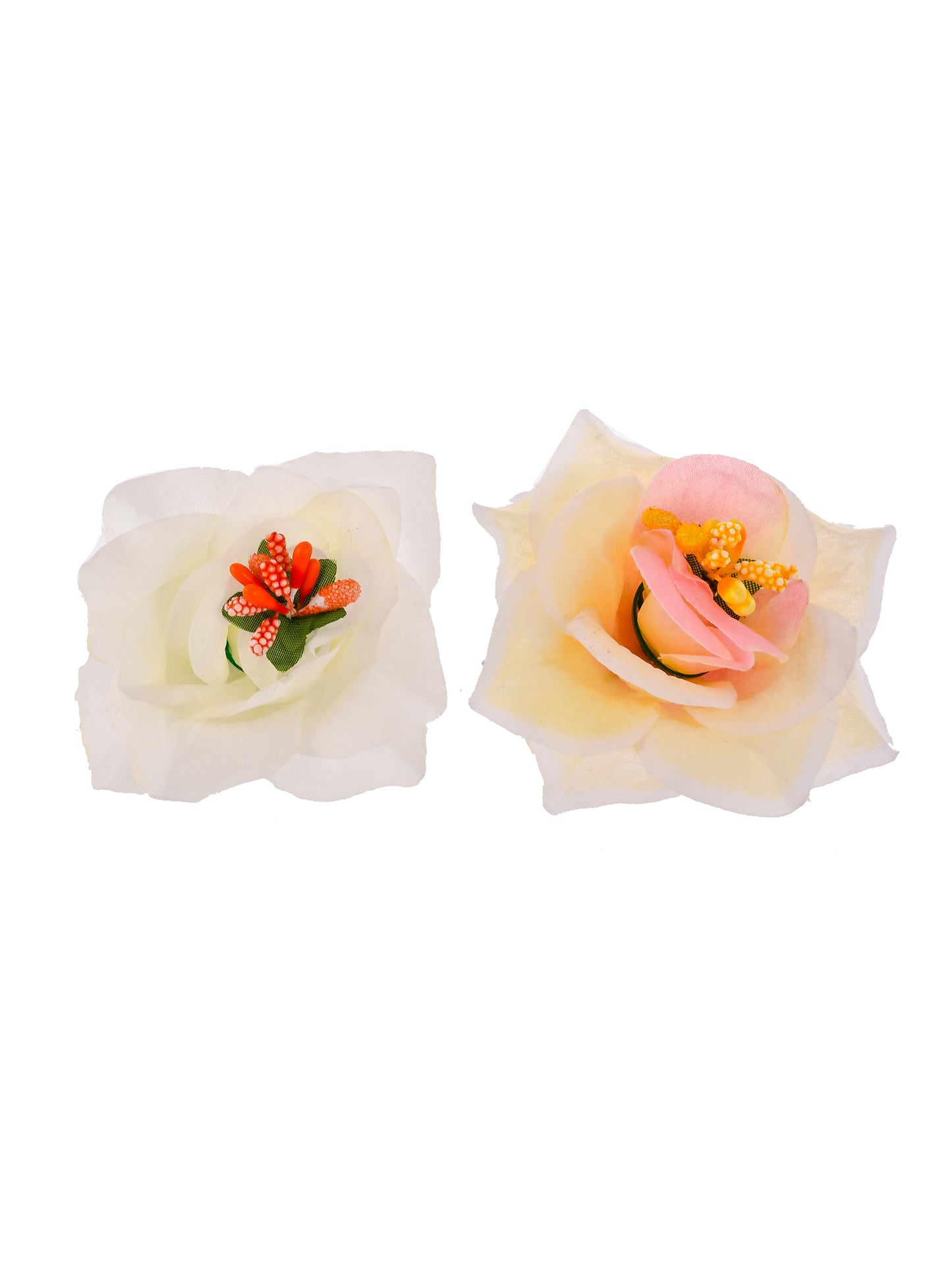 Artificial White Rose Flower Hair Accessory