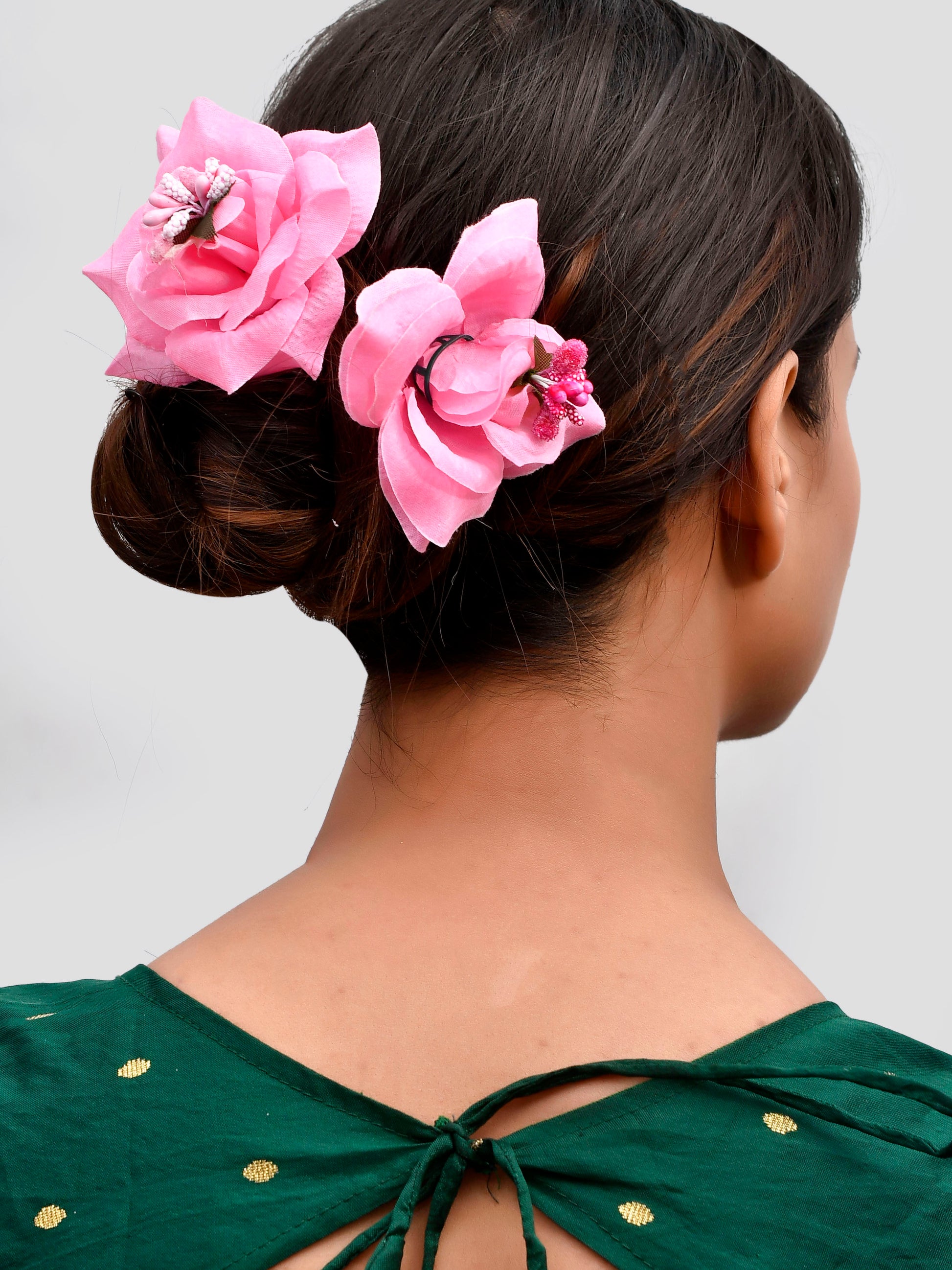 Artificial Baby Pink Rose Flower Hair Accessory