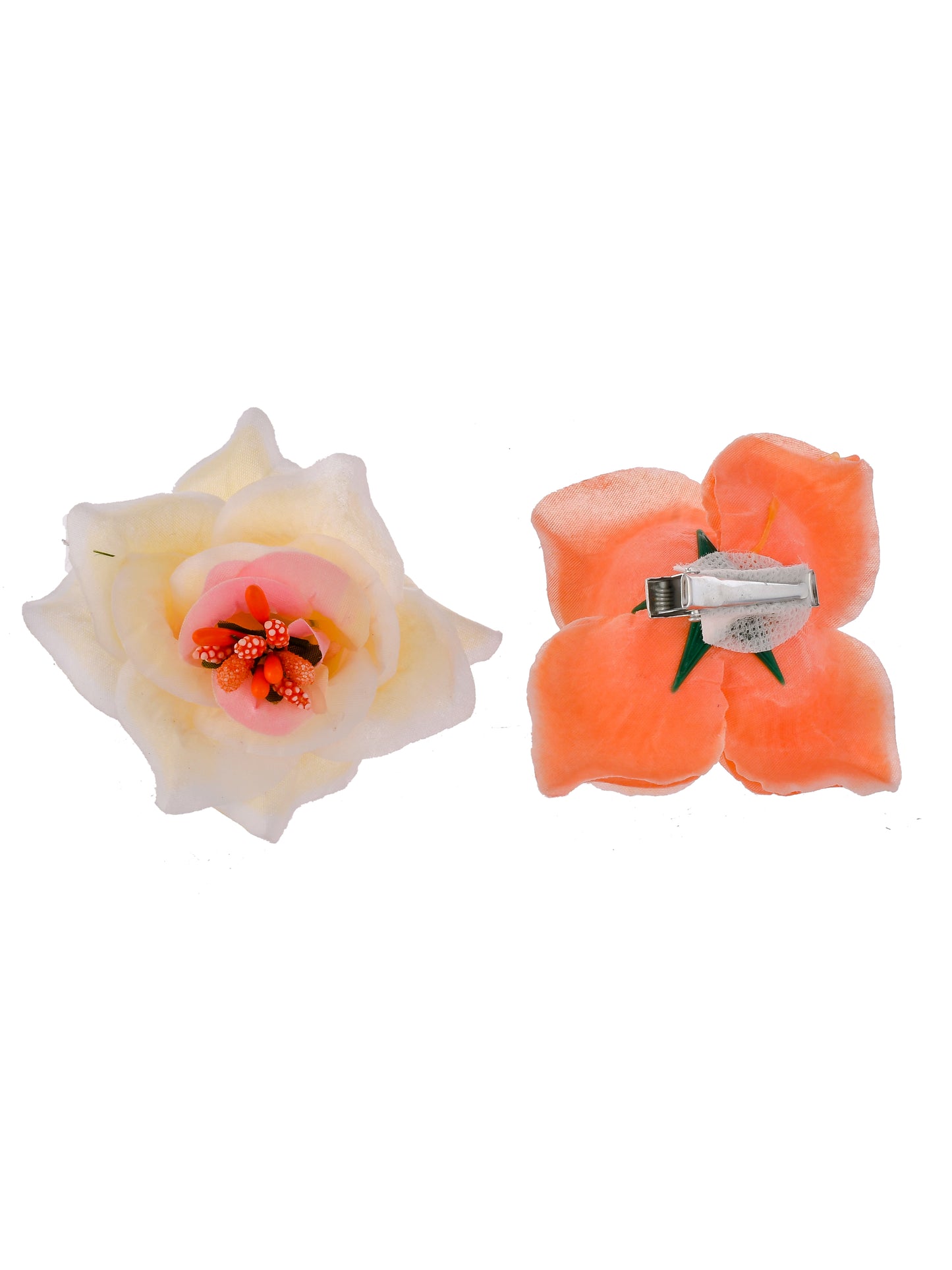 Artificial White Peach Flower Hair Accessory