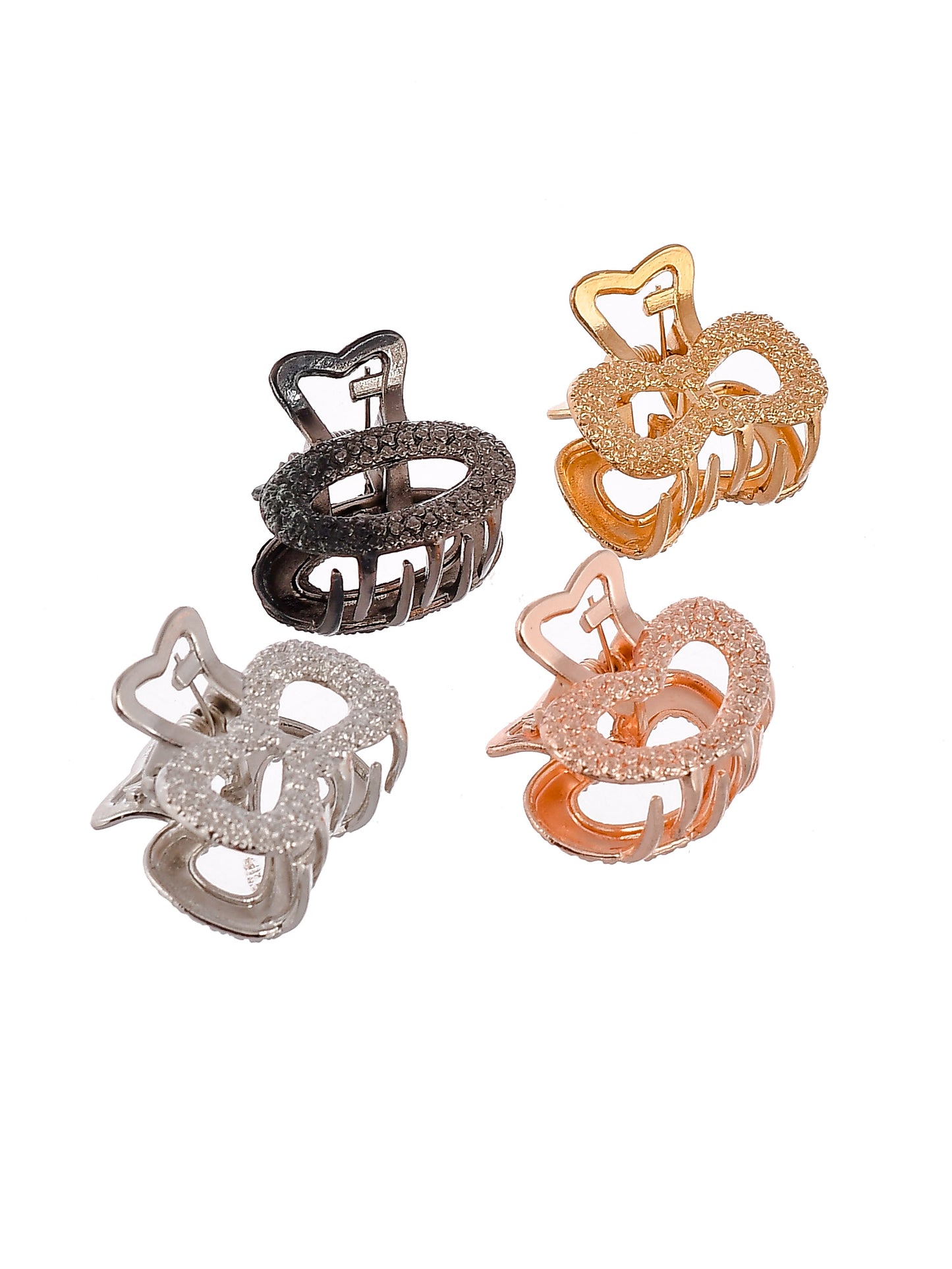 Set of 4 multi color claw clip