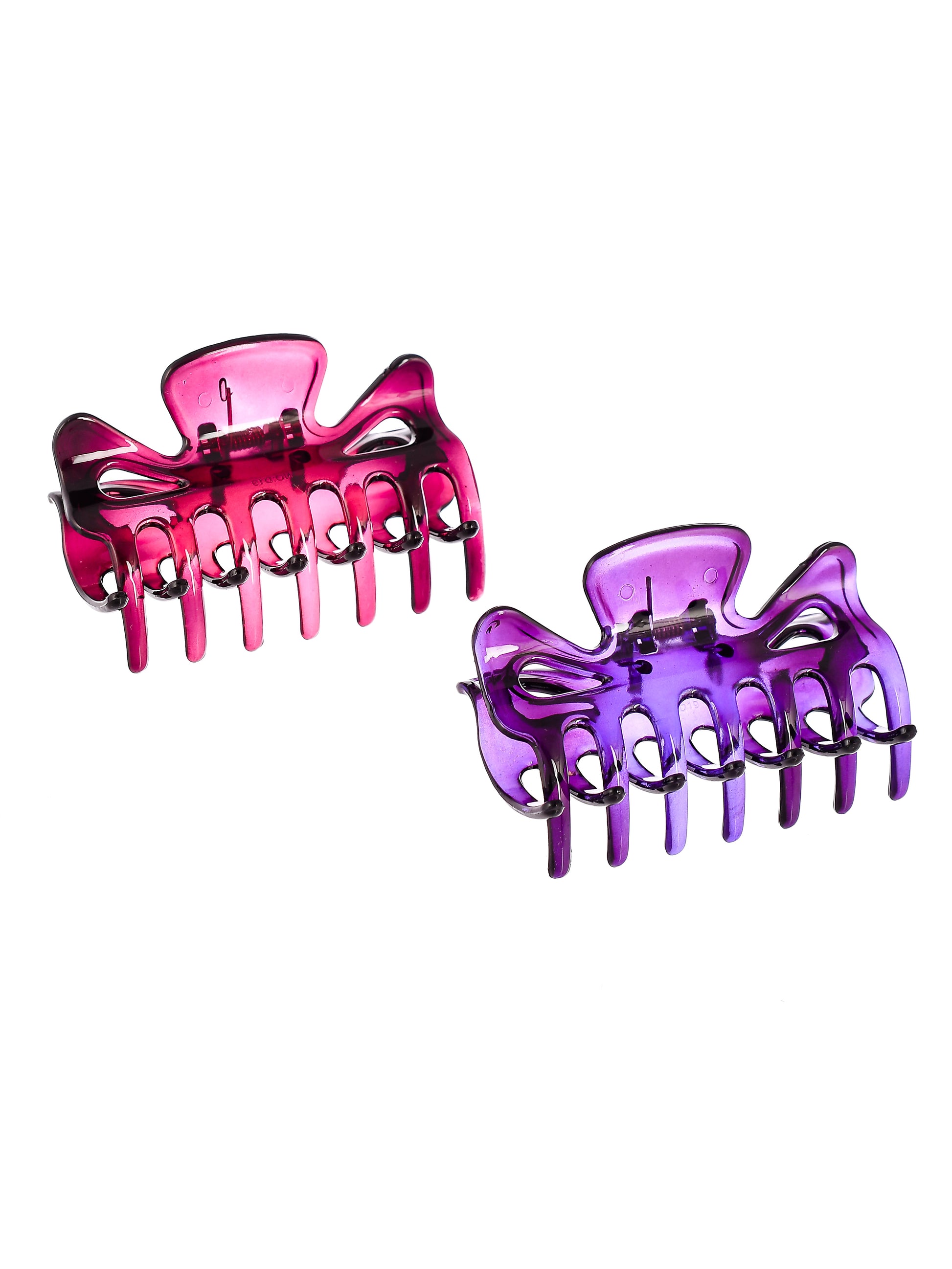 Set of 2 Pink & Purple Hair Claw Clips