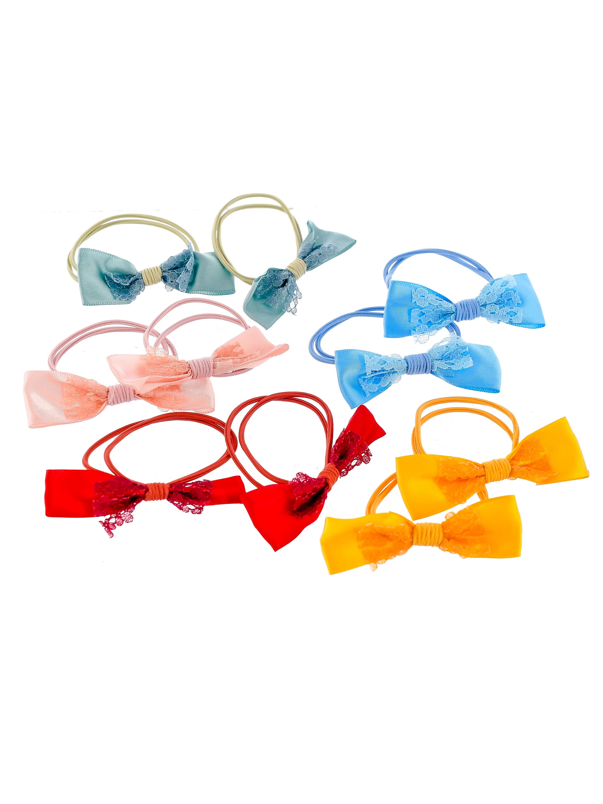 Set of 10 Bow ponytail holder