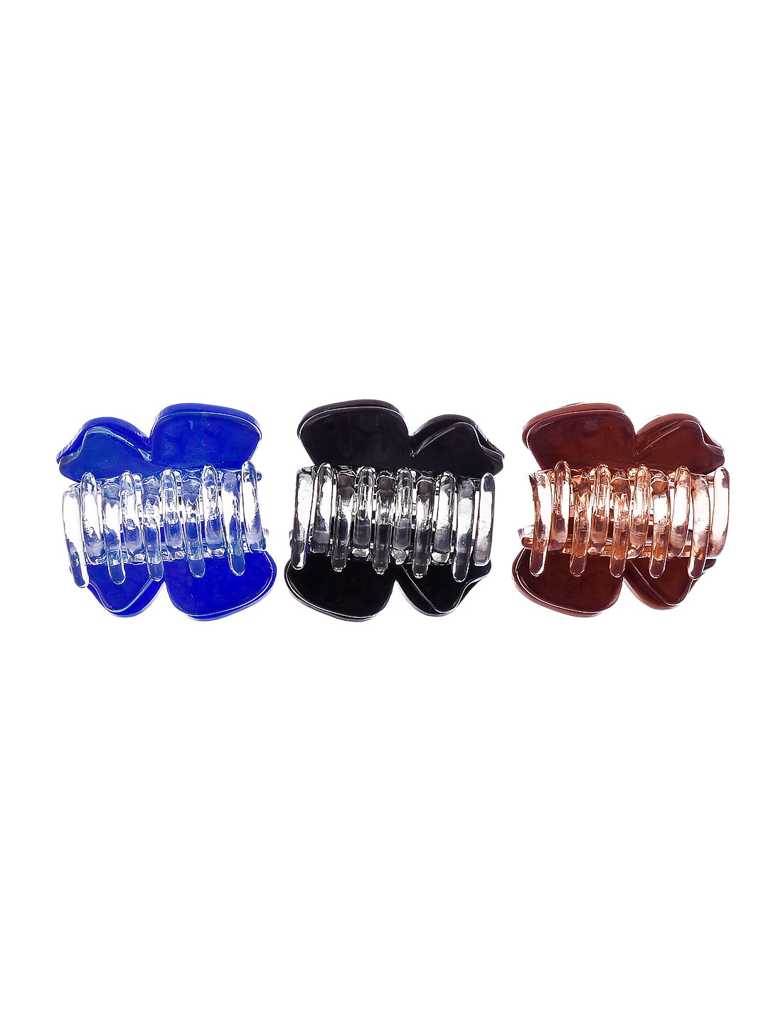 Set of 3 Multi Colored Claw Clip