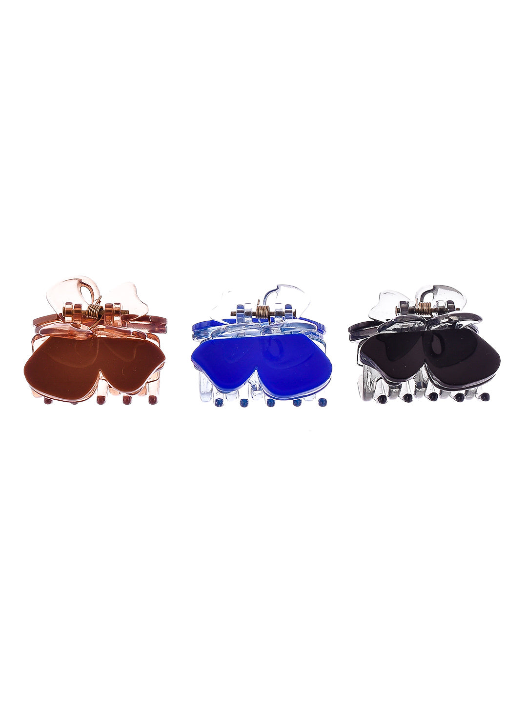 Set of 3 Multi Colored Claw Clip