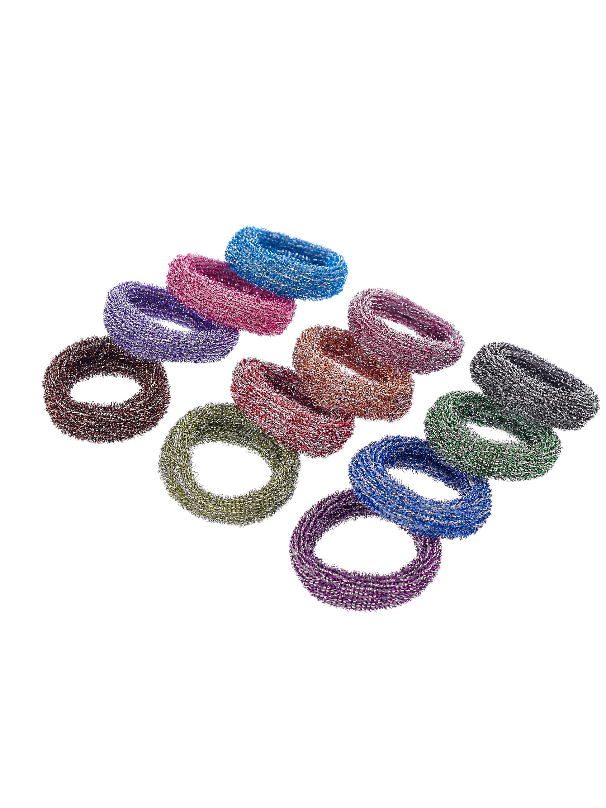 Set of 12 Multi Colored Ponytail Holders