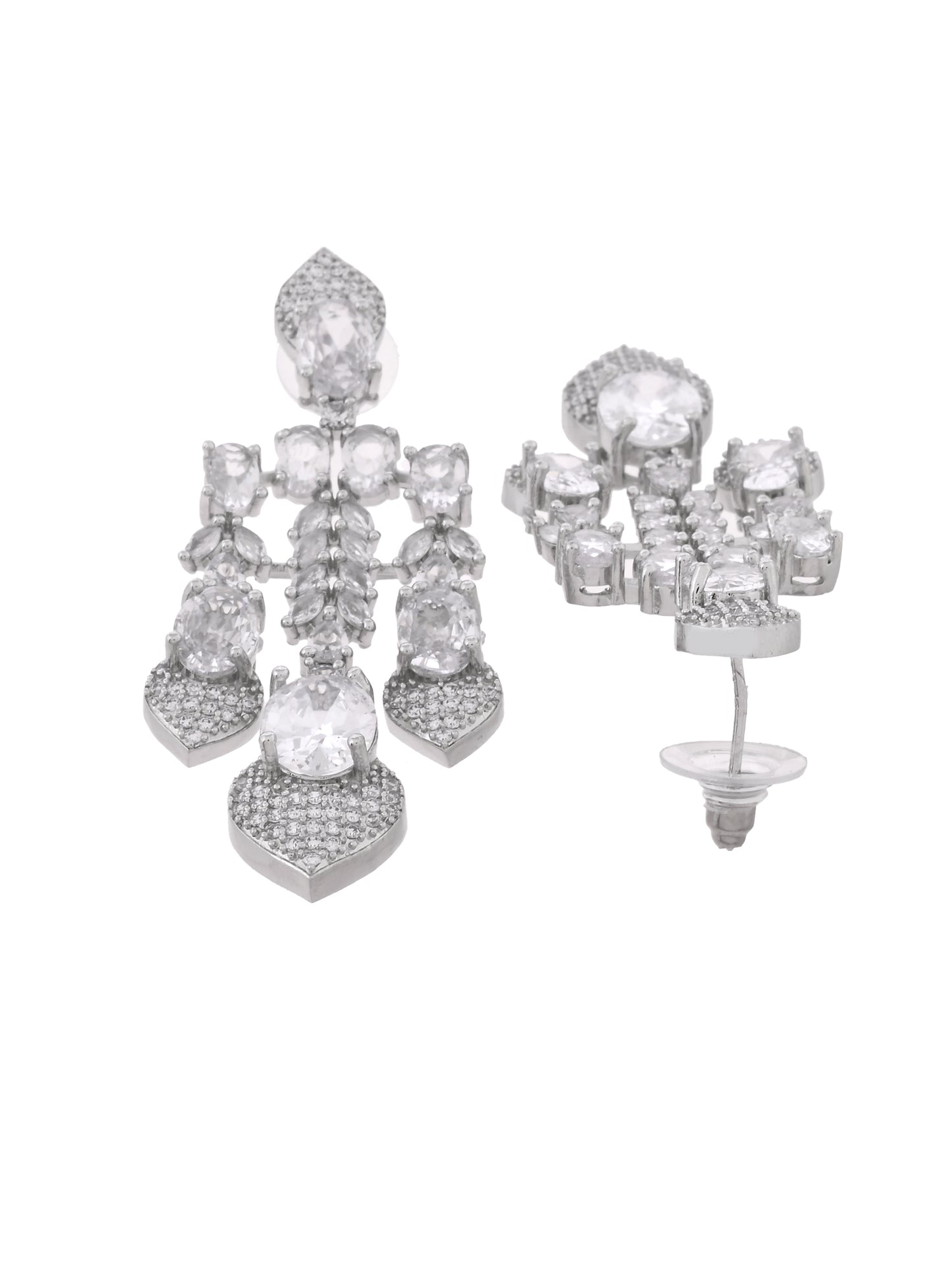 American Diamond Bridal Necklace Set for Women | CZ Crystal Choker Necklace
