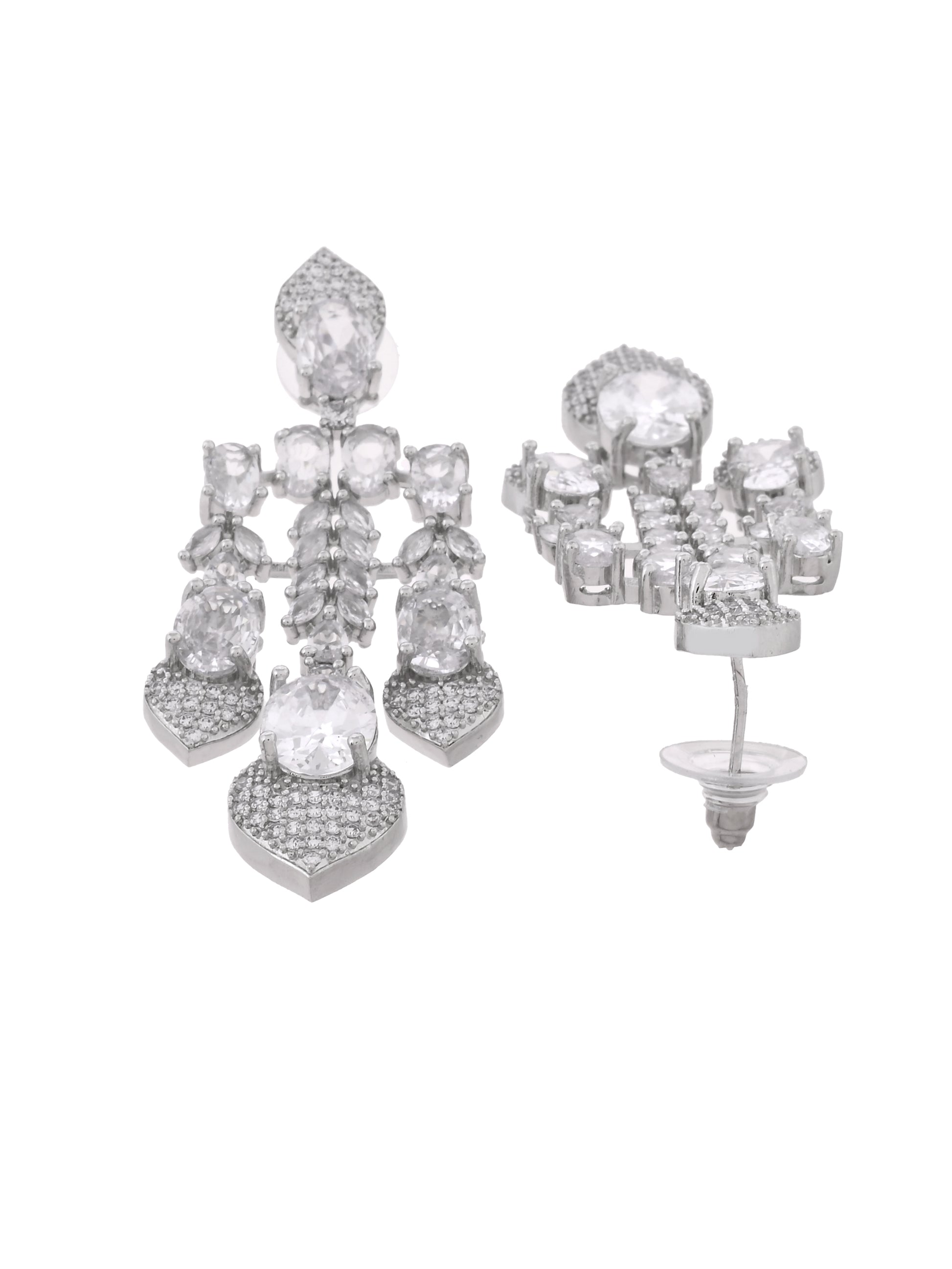 American Diamond Bridal Necklace Set for Women | CZ Crystal Choker Necklace
