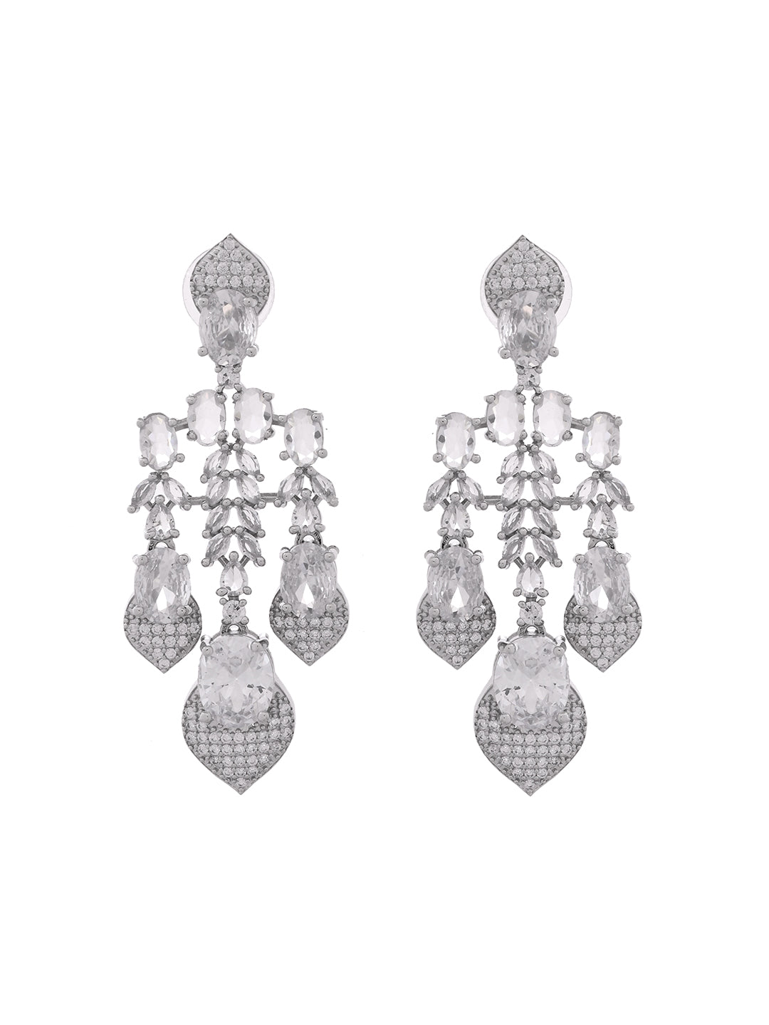 American Diamond Bridal Necklace Set for Women | CZ Crystal Choker Necklace