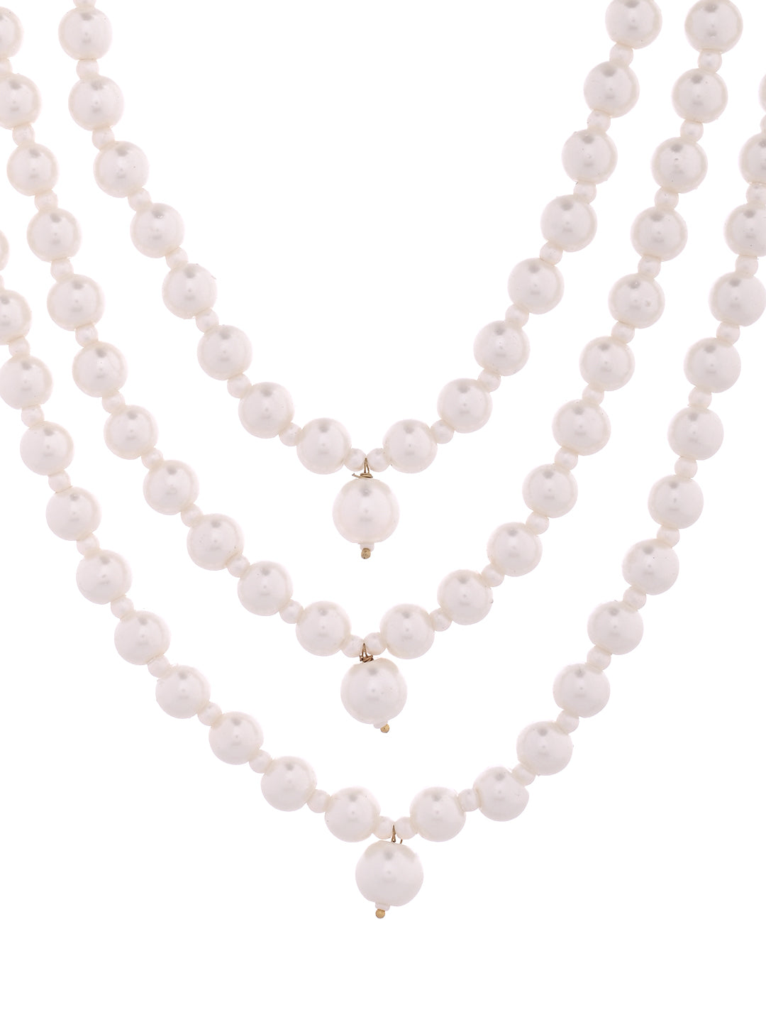 Traditional Multi Layer Pearl & Kundan Necklace Set for Women | Bridal Wedding Jewellery Set