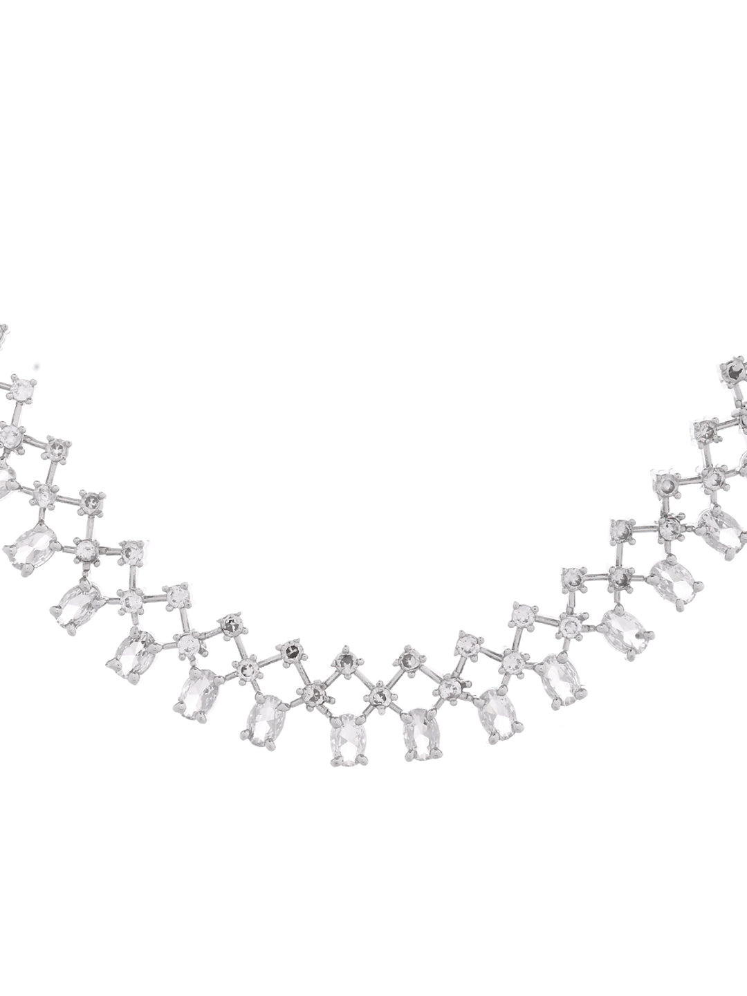 American Diamond Necklace Set for Women | CZ Crystal Choker Necklace