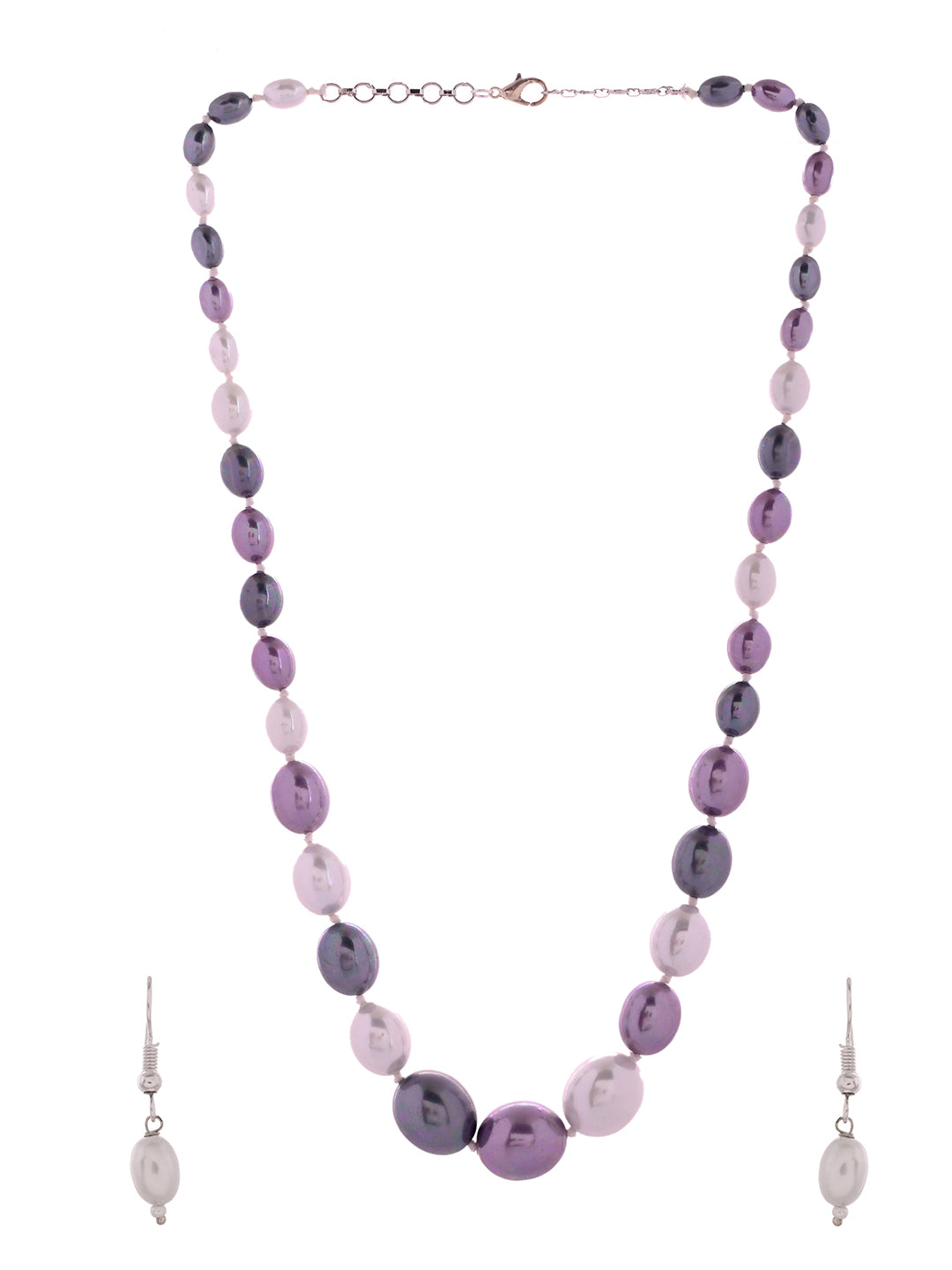 Semi-Precious Stone  Freshwater Pearl Necklace Set with Earrings  | Luxury Bridal & Wedding Jewelry