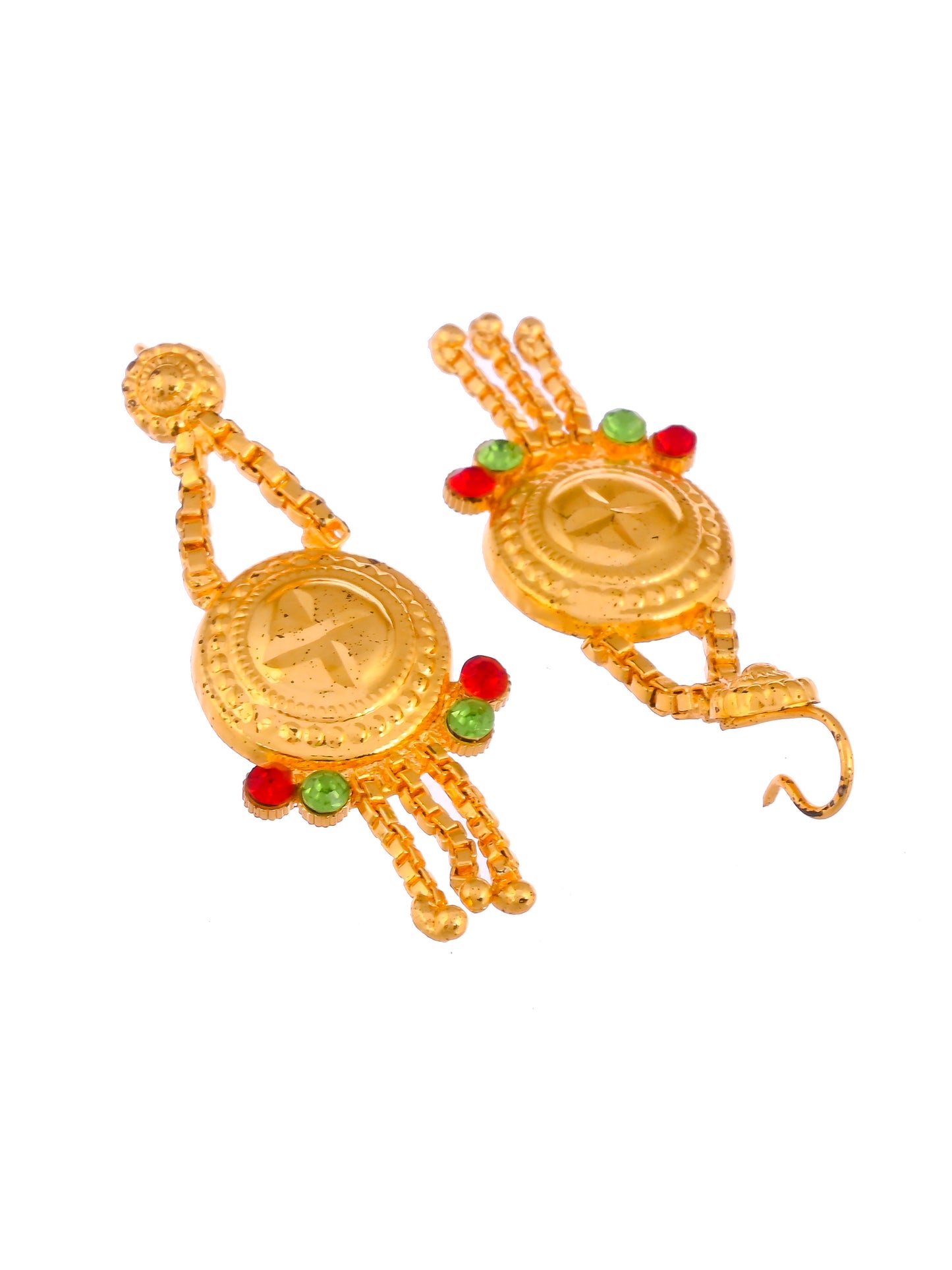 Gold Plated & Gold Toned Temple Jewellery Set