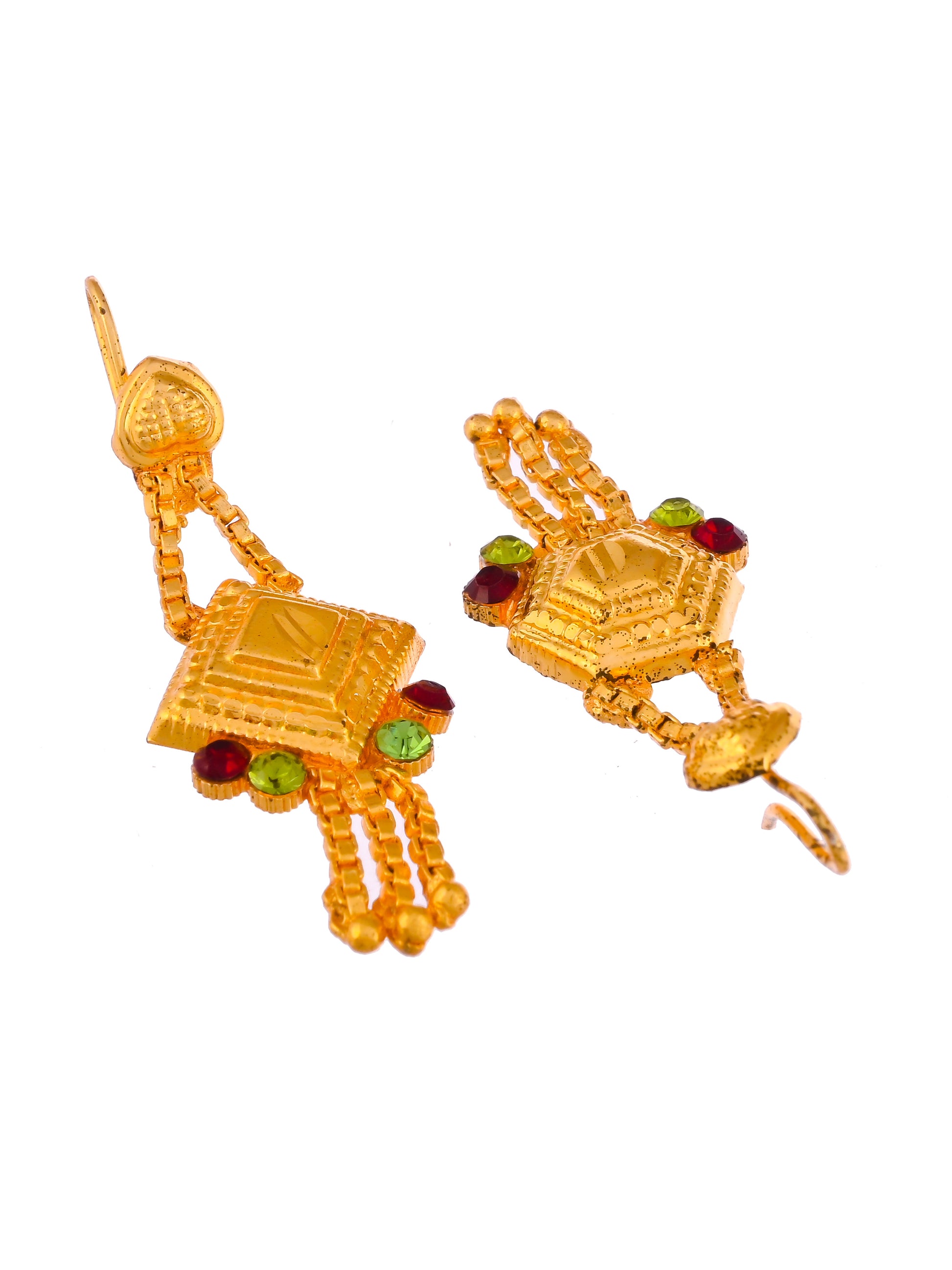 Gold Plated & Gold Toned Temple Jewellery Set