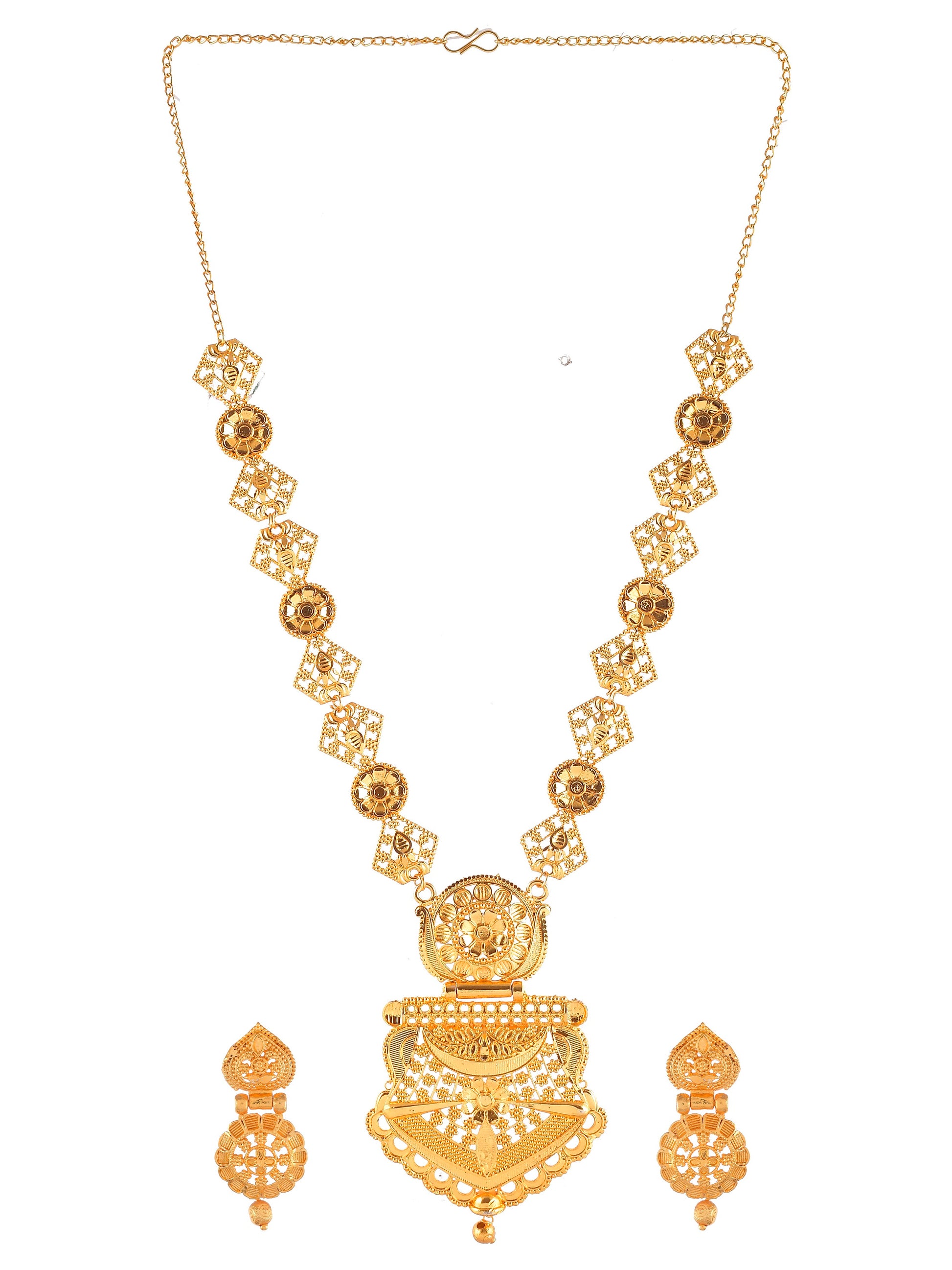 Gold Plated Temple Jewellery Set