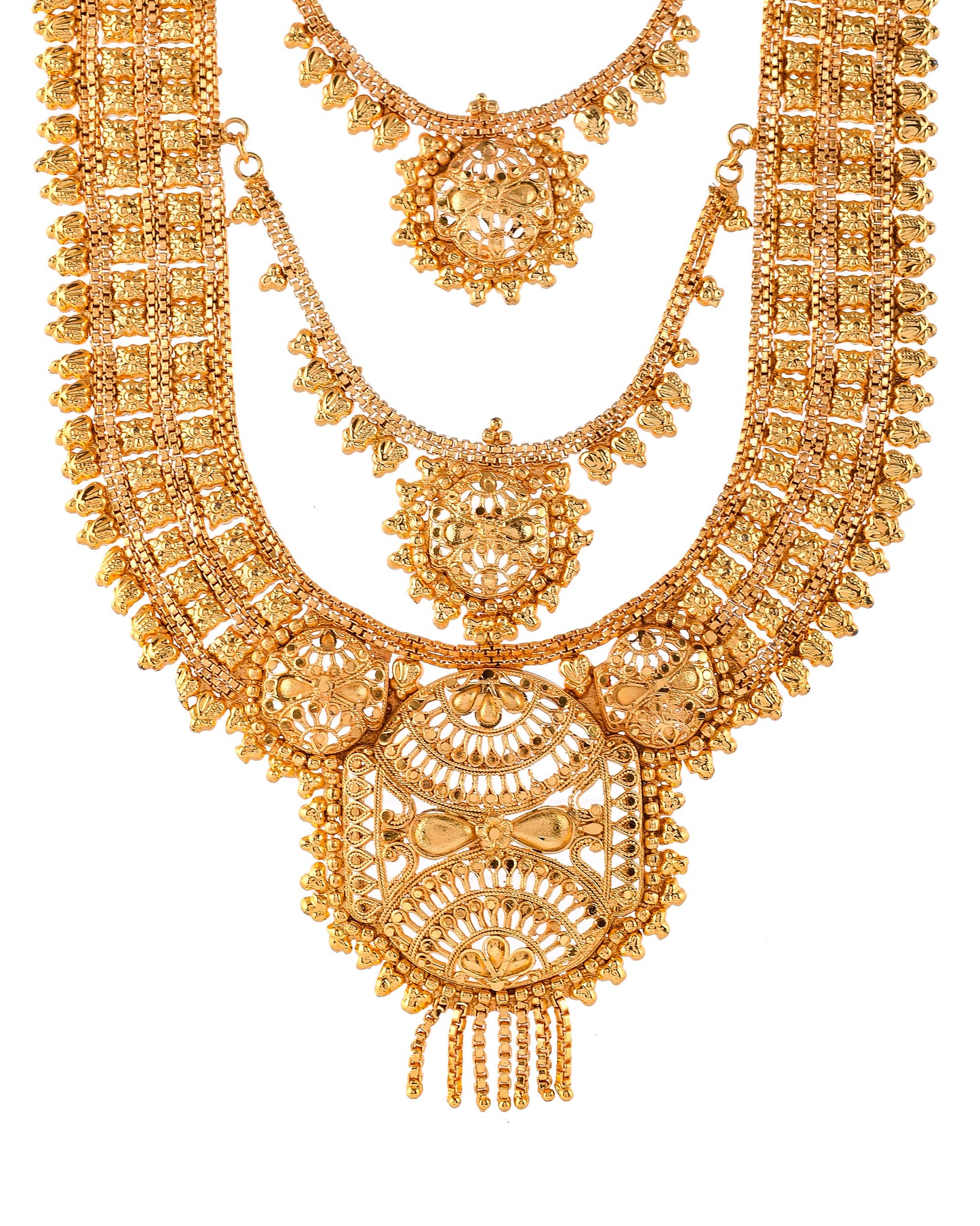 Karvika Gold Plated Layered Jewellery Set