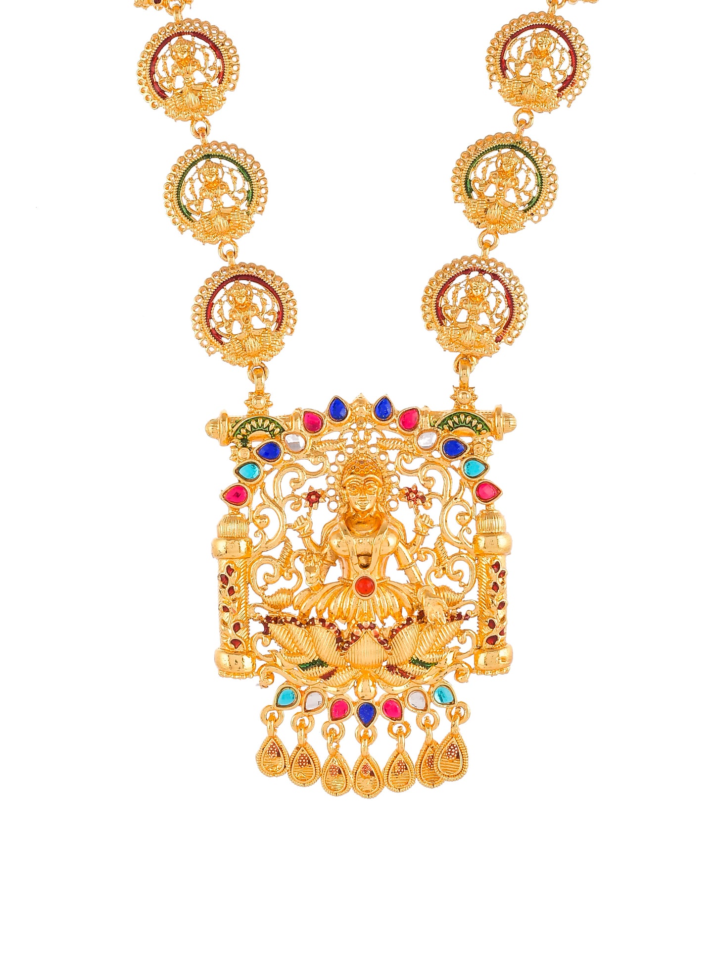 Gold plated Laxmi Temple Jewellery Set
