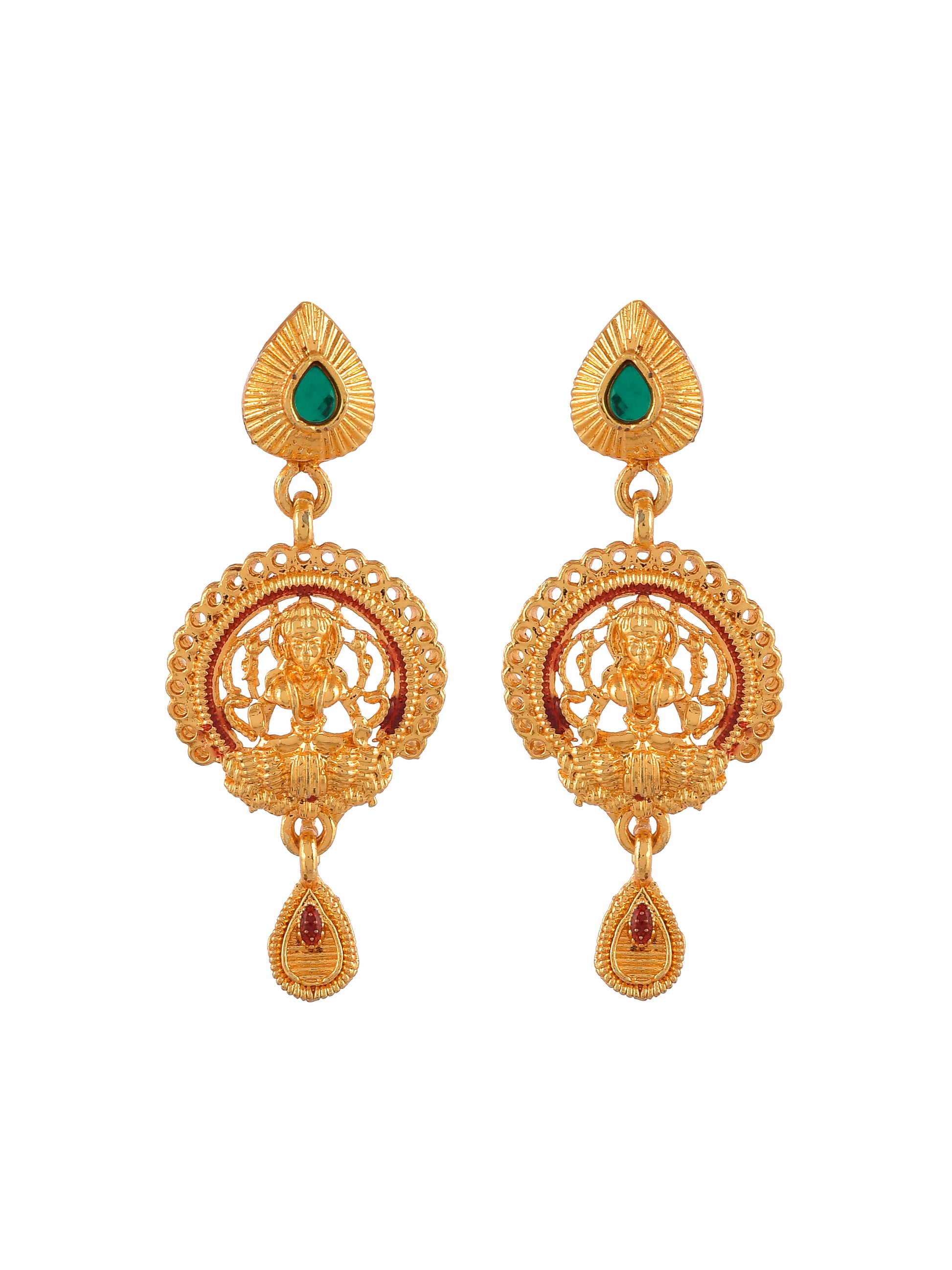 Gold plated Laxmi Temple Jewellery Set