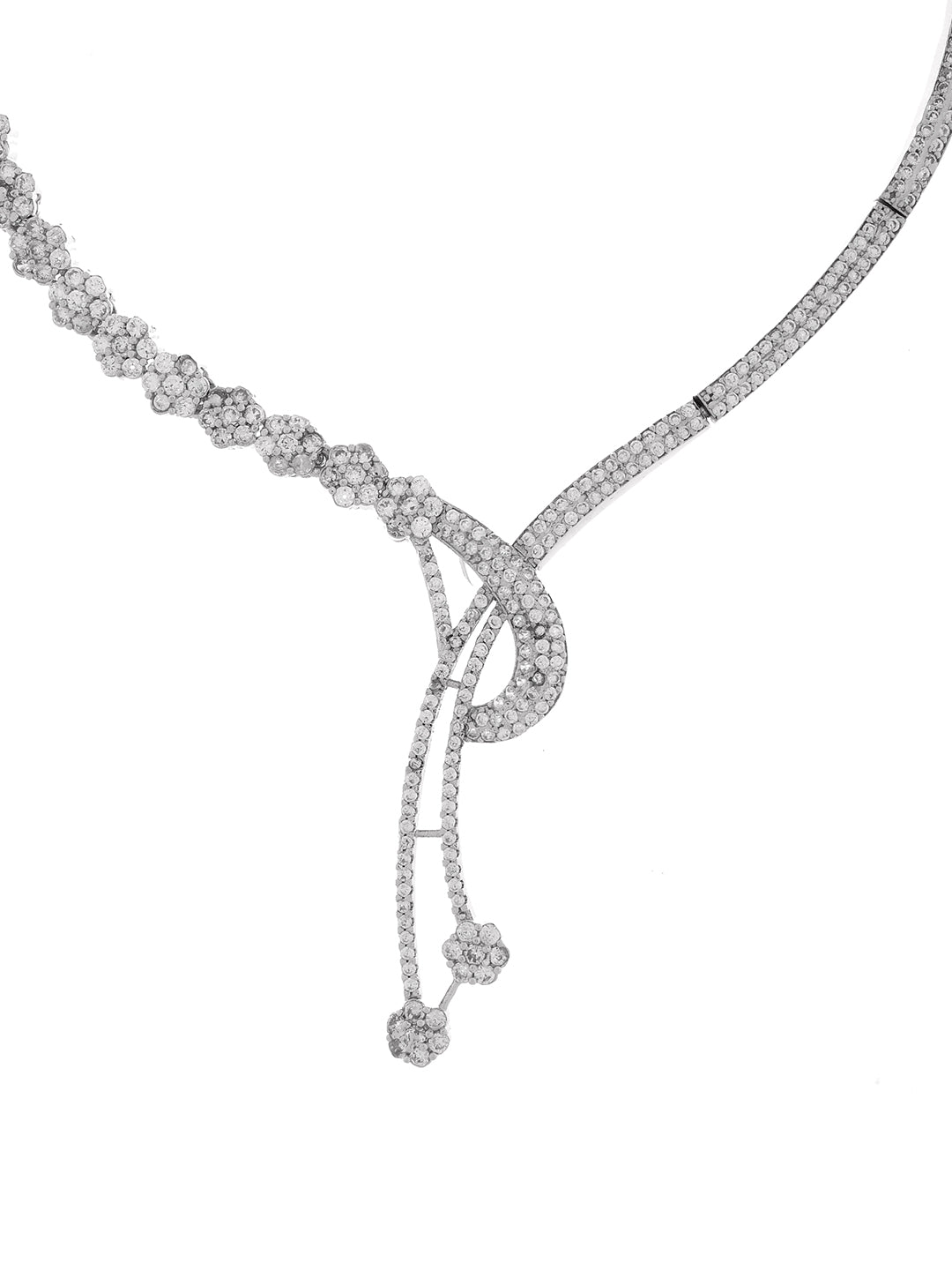 American Diamond Jewellery Set Necklace With Earrings For Women
