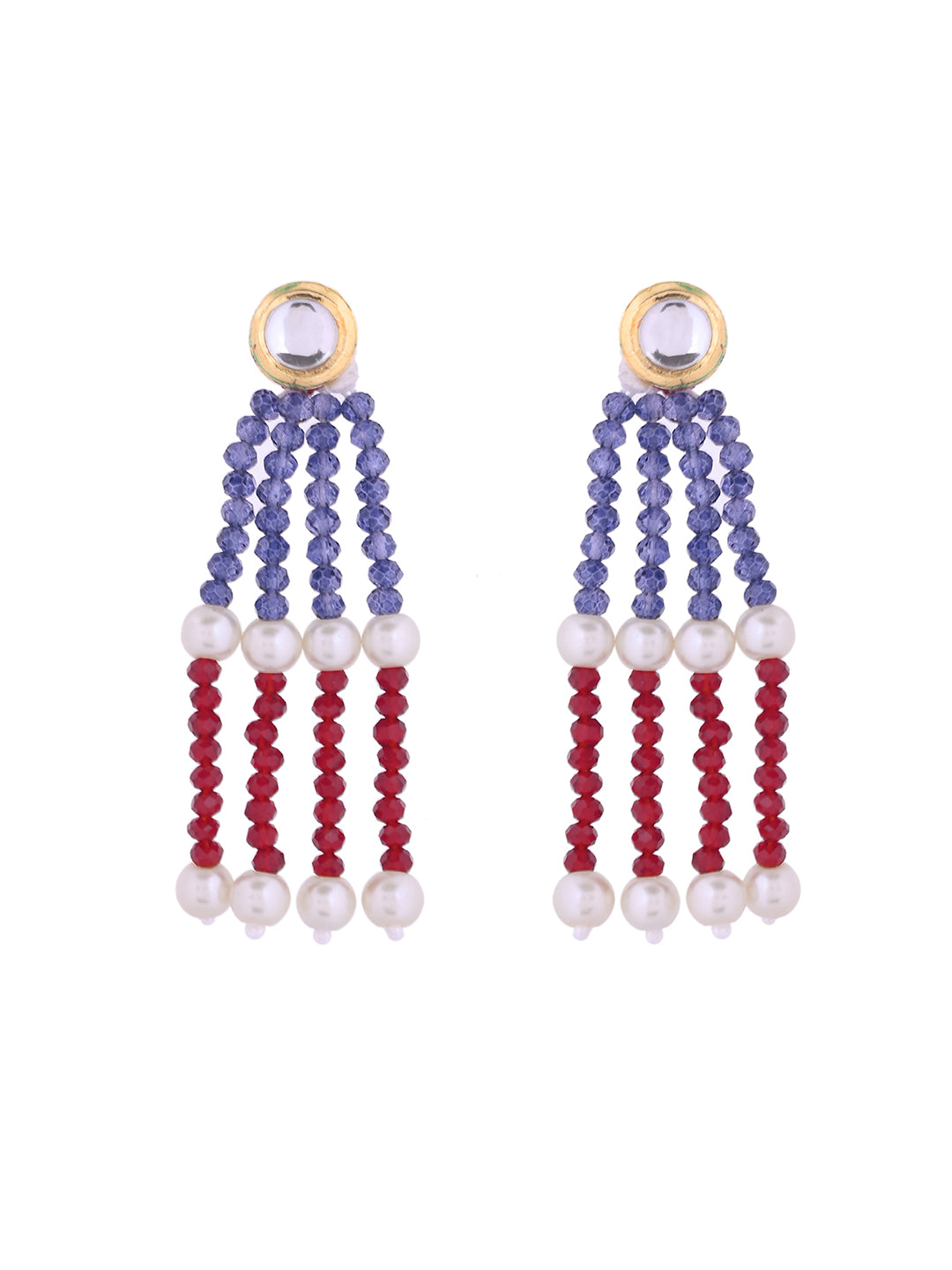 Multi-Layer Beaded Necklace Set With Earrings | Party Wear Jewellery Set For Women