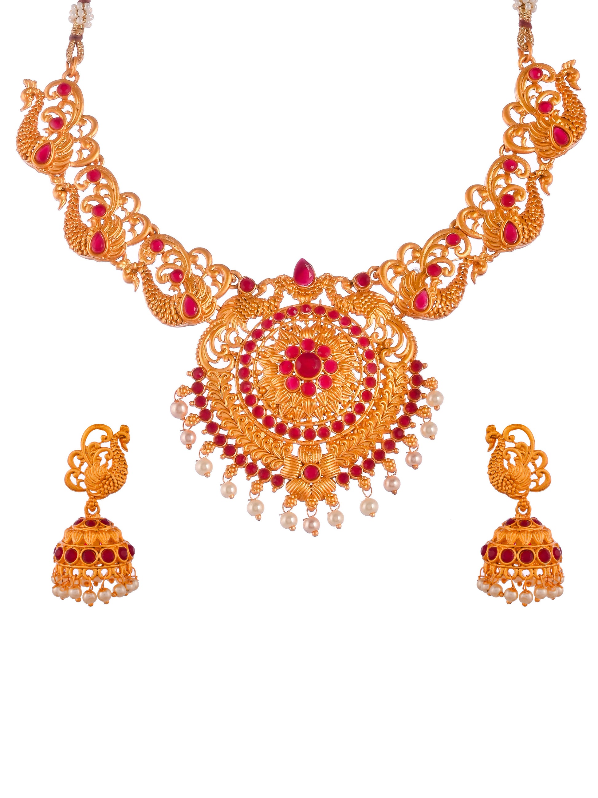 Gold Plated Traditional Temple Jewellery Set