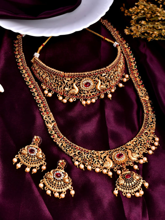 South Indian Double Necklace Jewellery Set