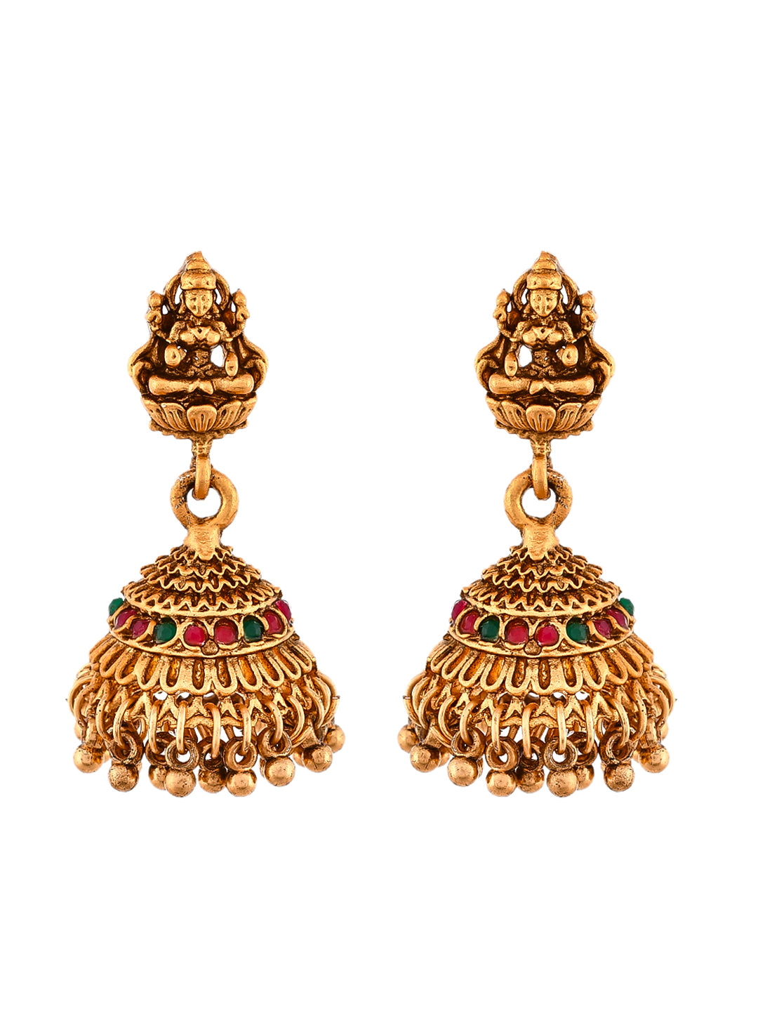 South Indian Long Ranihar Bridal Temple Jewellery Set