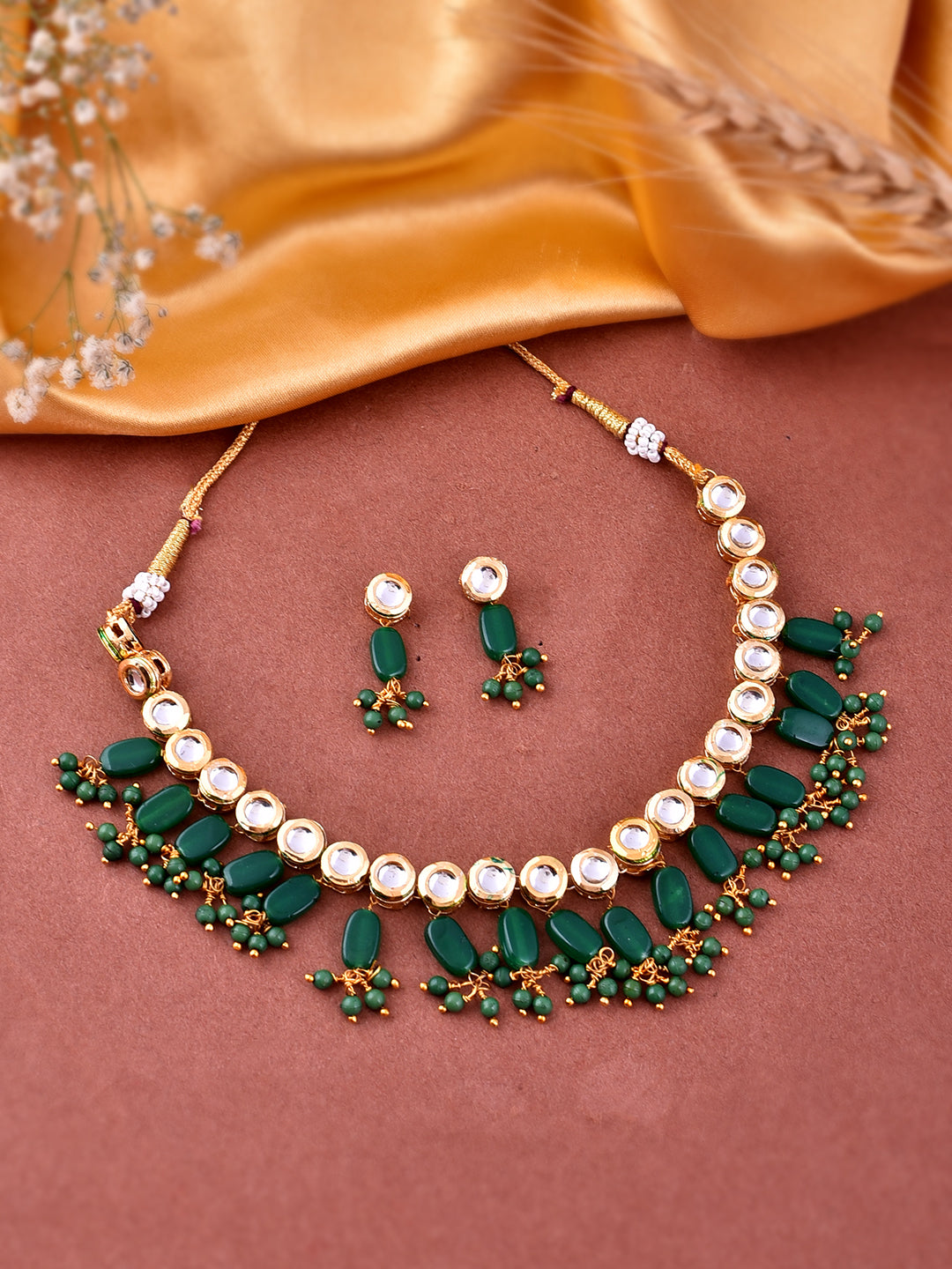 Green Kundan Jewellery Sets for Women Online