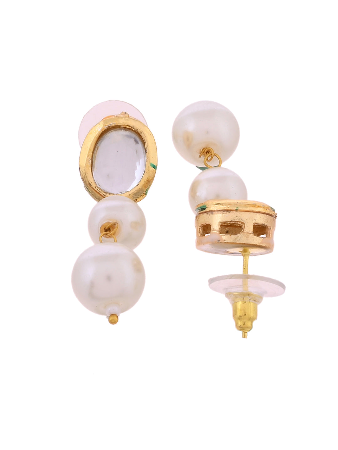 Pearl Long Necklace Set for Women | Kundan Pearl Mala with Tassel Pendant & Earrings