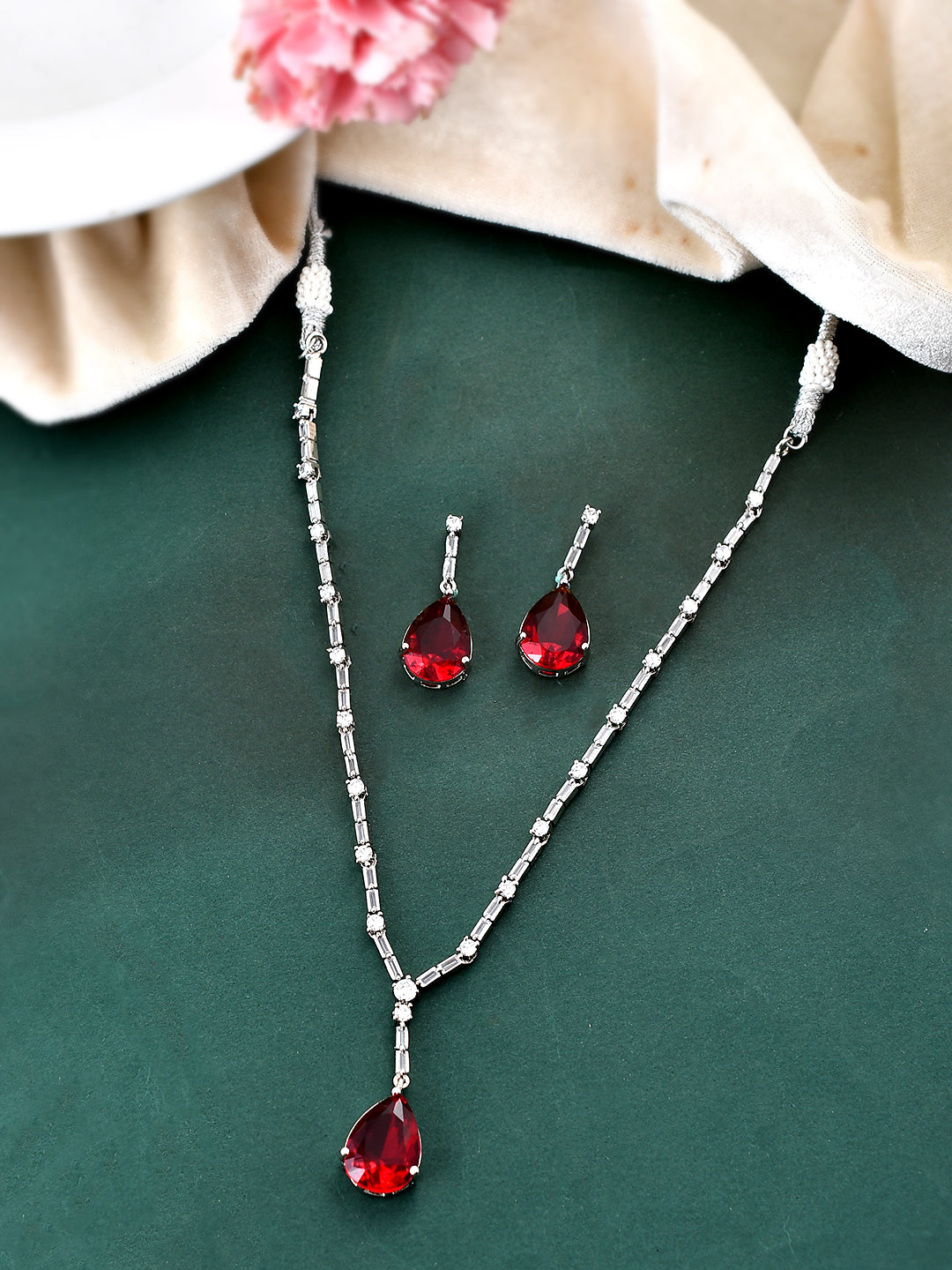 Faux Ruby Pendant Set – Silvermerc Designs