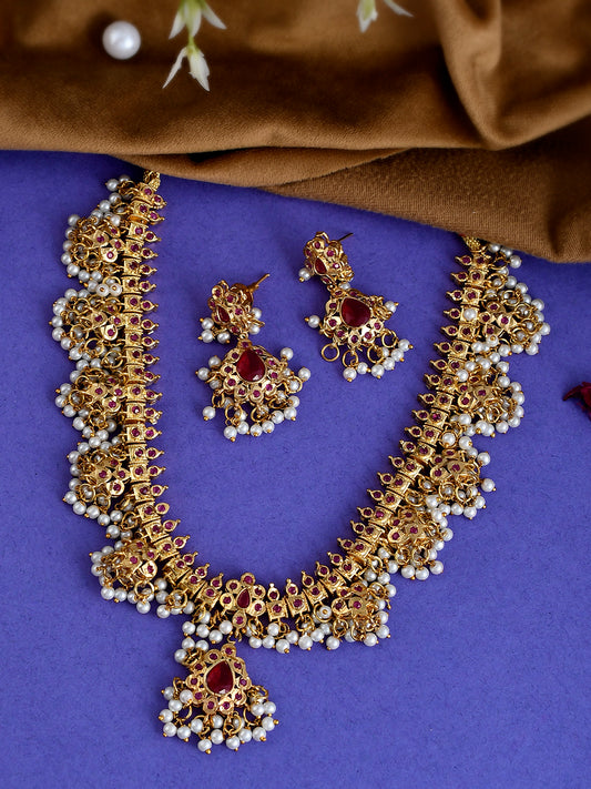 Gold Plated kemp Jewellery Set