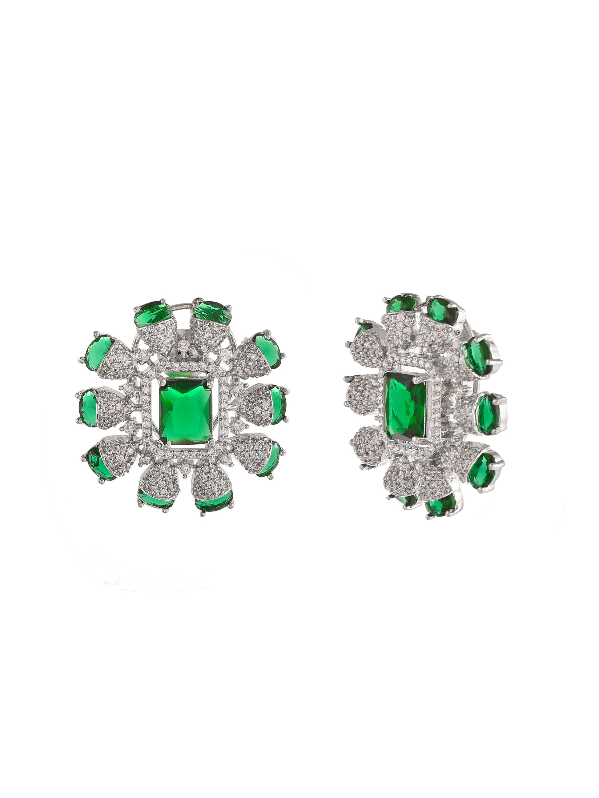 B Anu Designs Kiara Emerald Jewelry Set