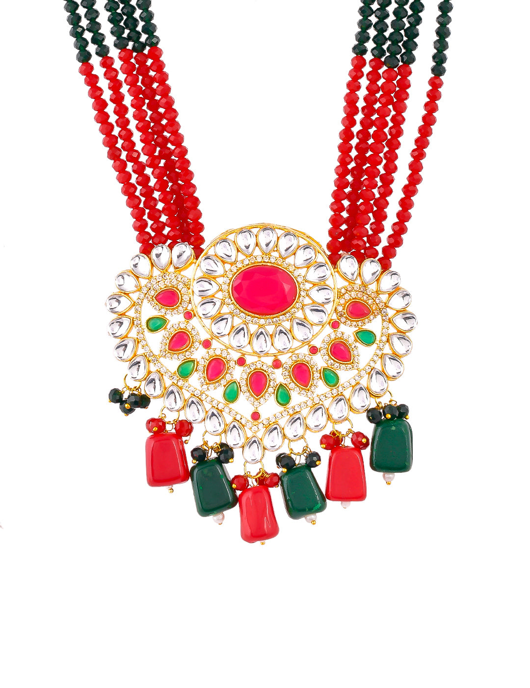 Ethnic Multi layered Kundan Jewellery Set