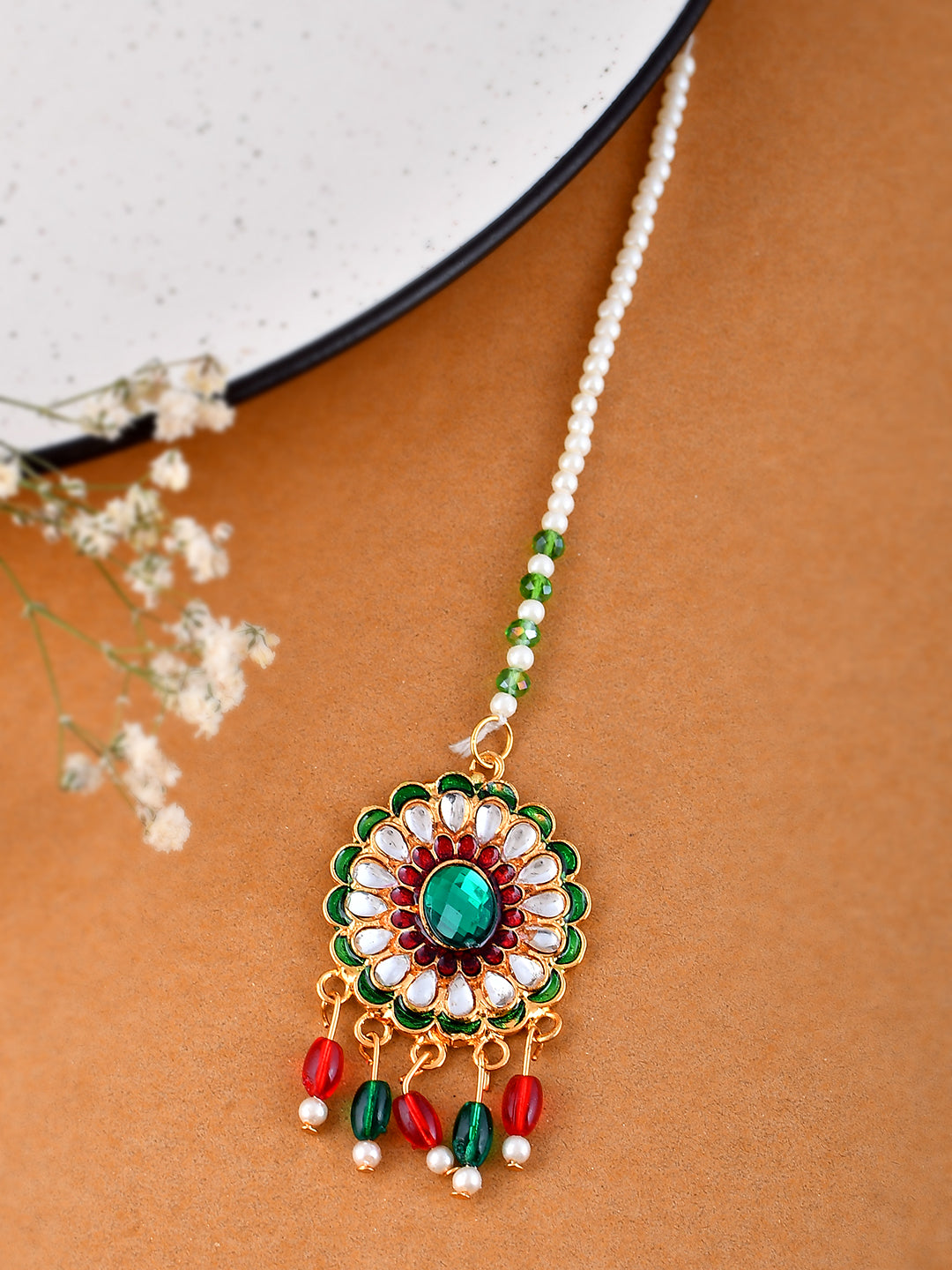 Meenakari Kundan Matha Tikka - Head Jewellery for Women Online