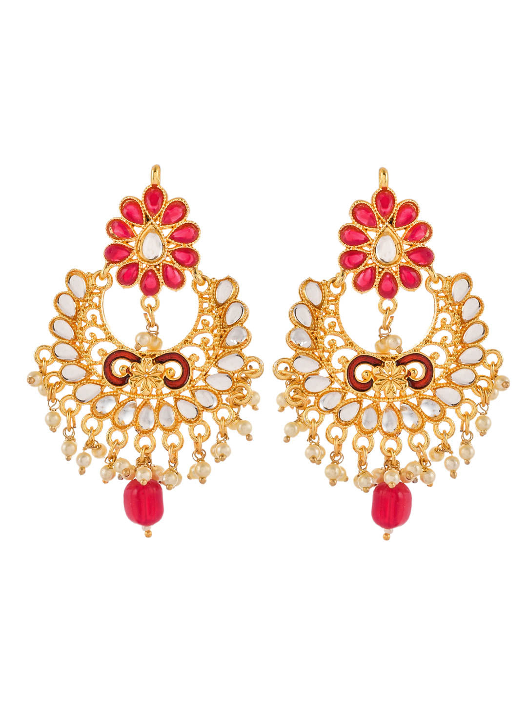 Gold plated traditional Kundan jewelelry set