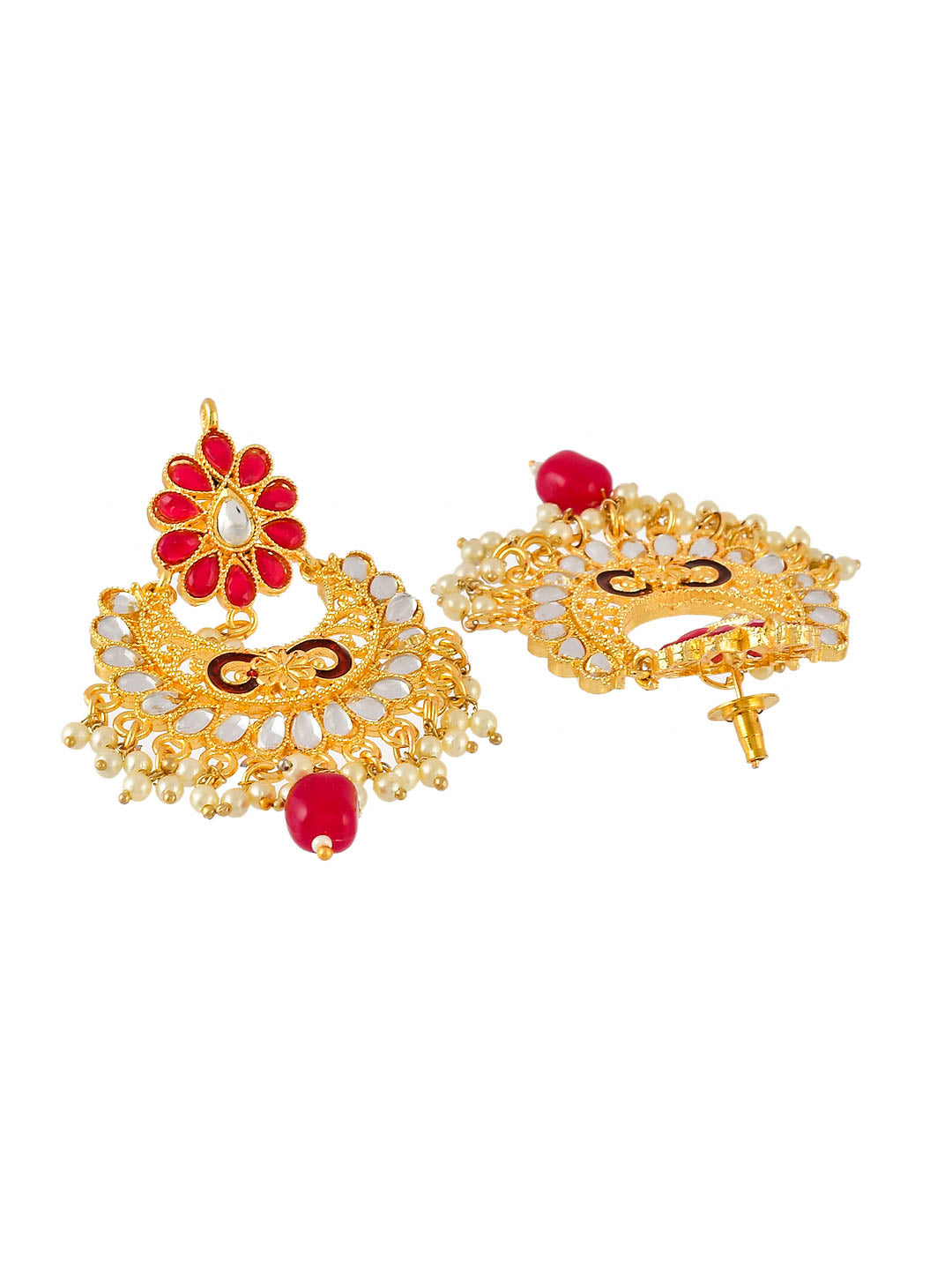 Gold plated traditional Kundan jewelelry set