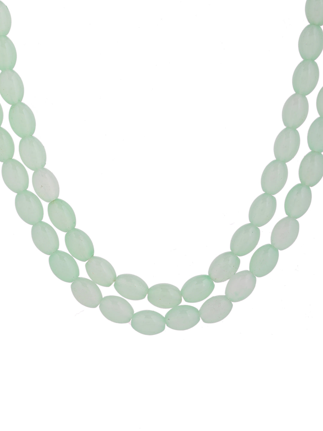 Gold Plated Beaded Necklace for Women Double Layer Stylish Jewellery Mala