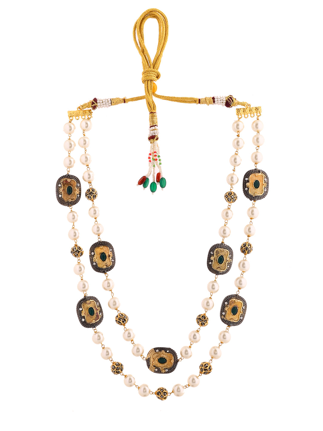 Luxury Pearl Long Necklace Set |Traditional Statement Jewelry For Women