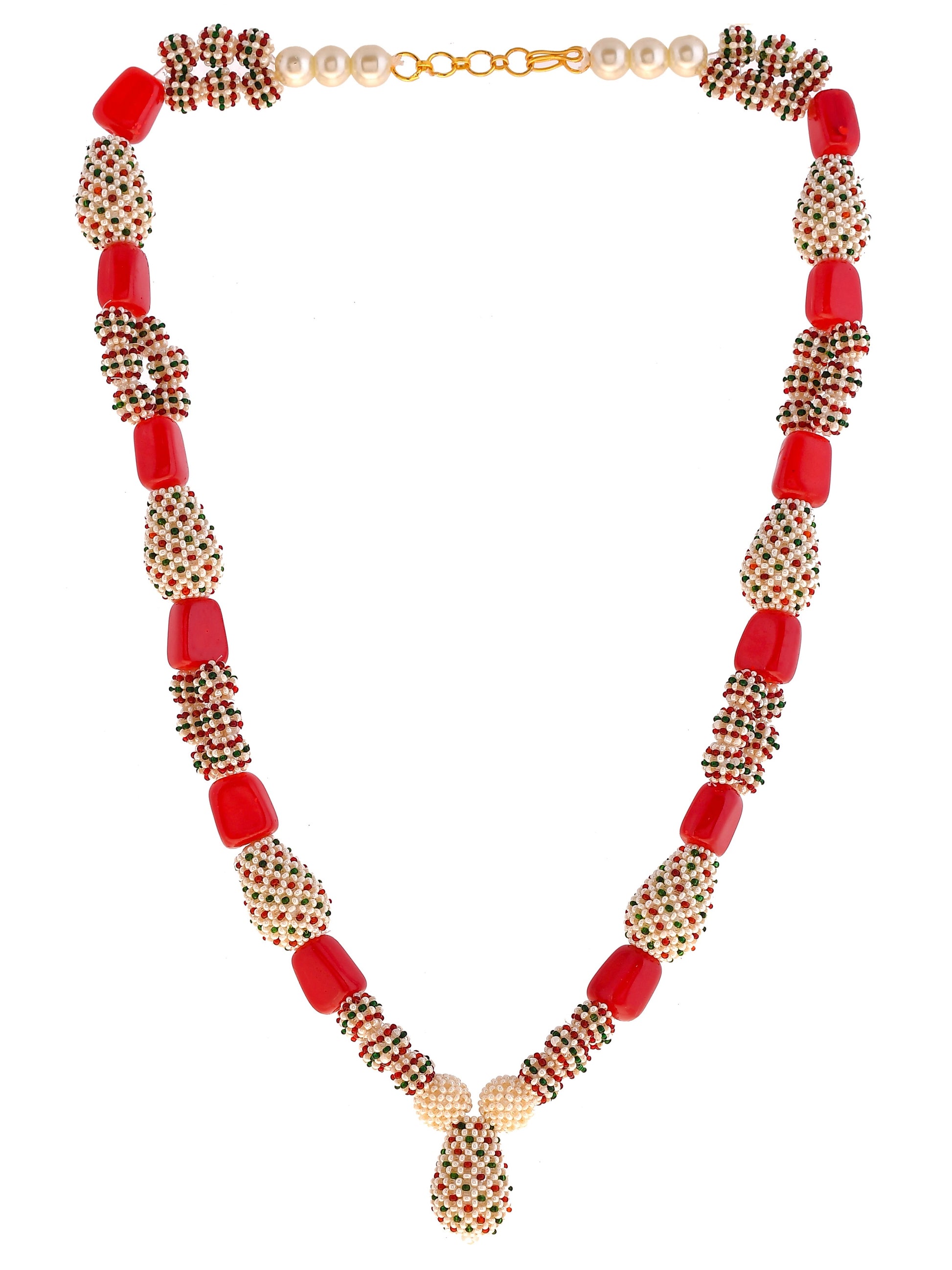 Gold-Plated Brass Stones & Beads Beaded Necklace