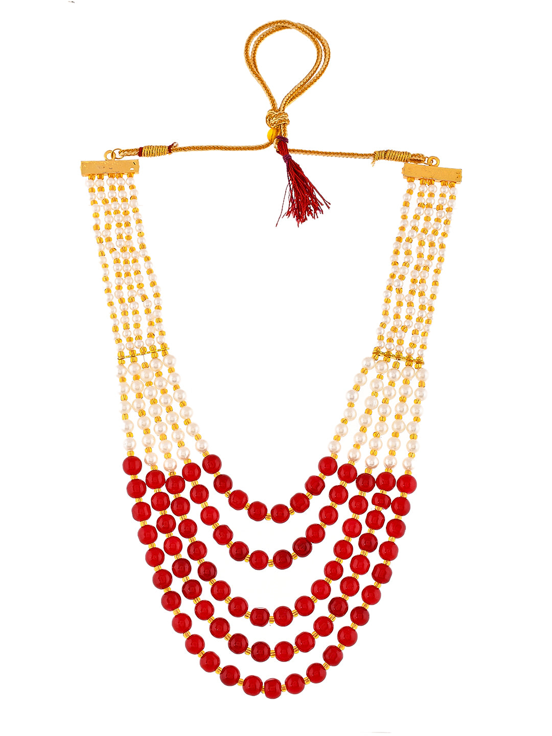 Gold-Plated Layered pearl necklace