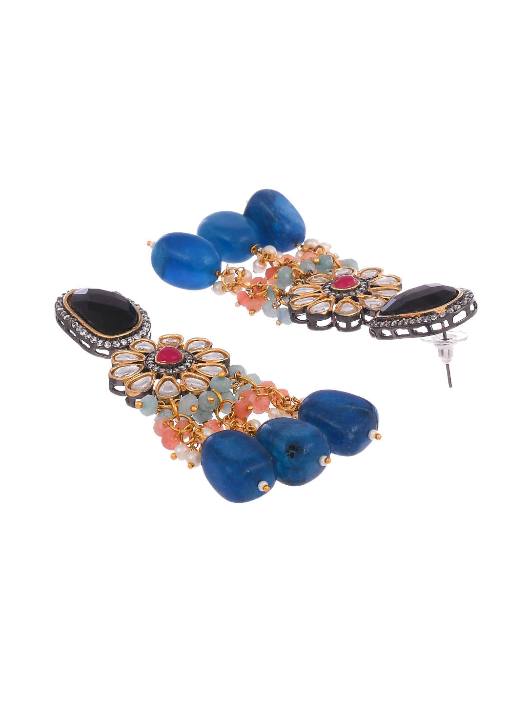 Multicolor kundan Layered Long Bridal Jewellery set