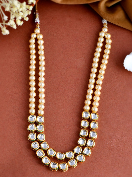 Kundan Perlal 2 Line Necklaces for Girls & Women Online