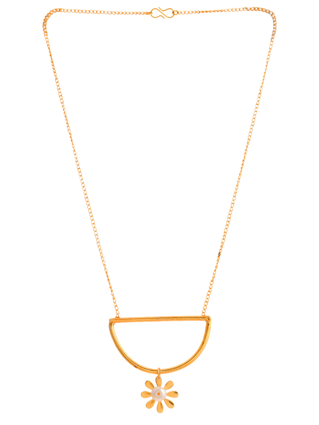 Gold Plated Pearl Bead Chain Necklace