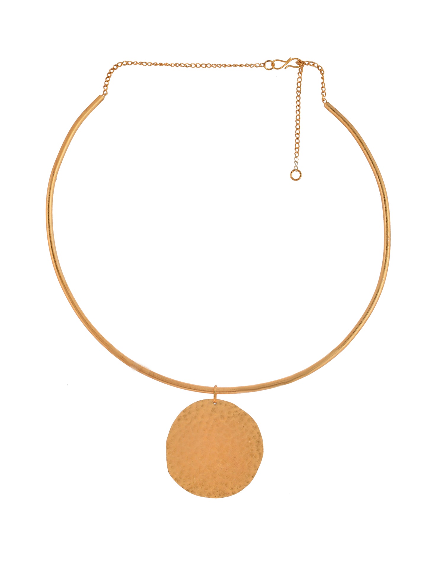 Textured Coin Gold plated necklace