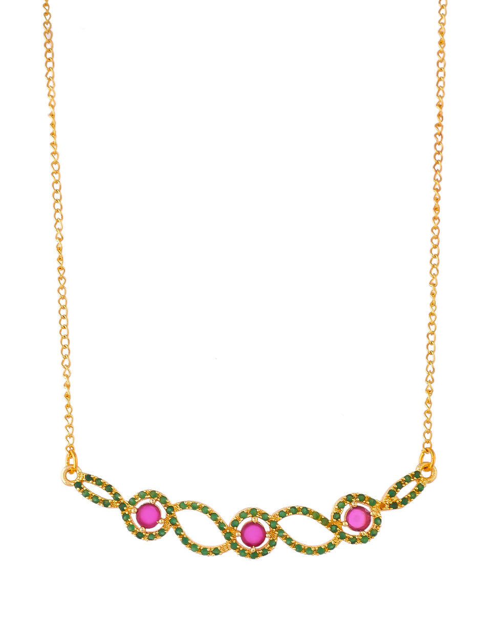 Gold plated pendent necklace set