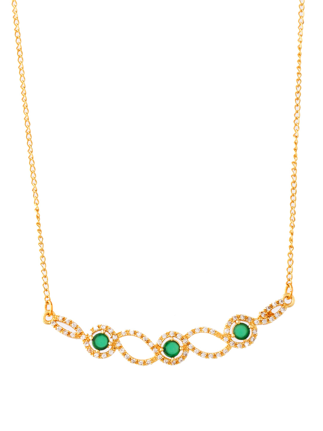 Gold plated long chain necklace se